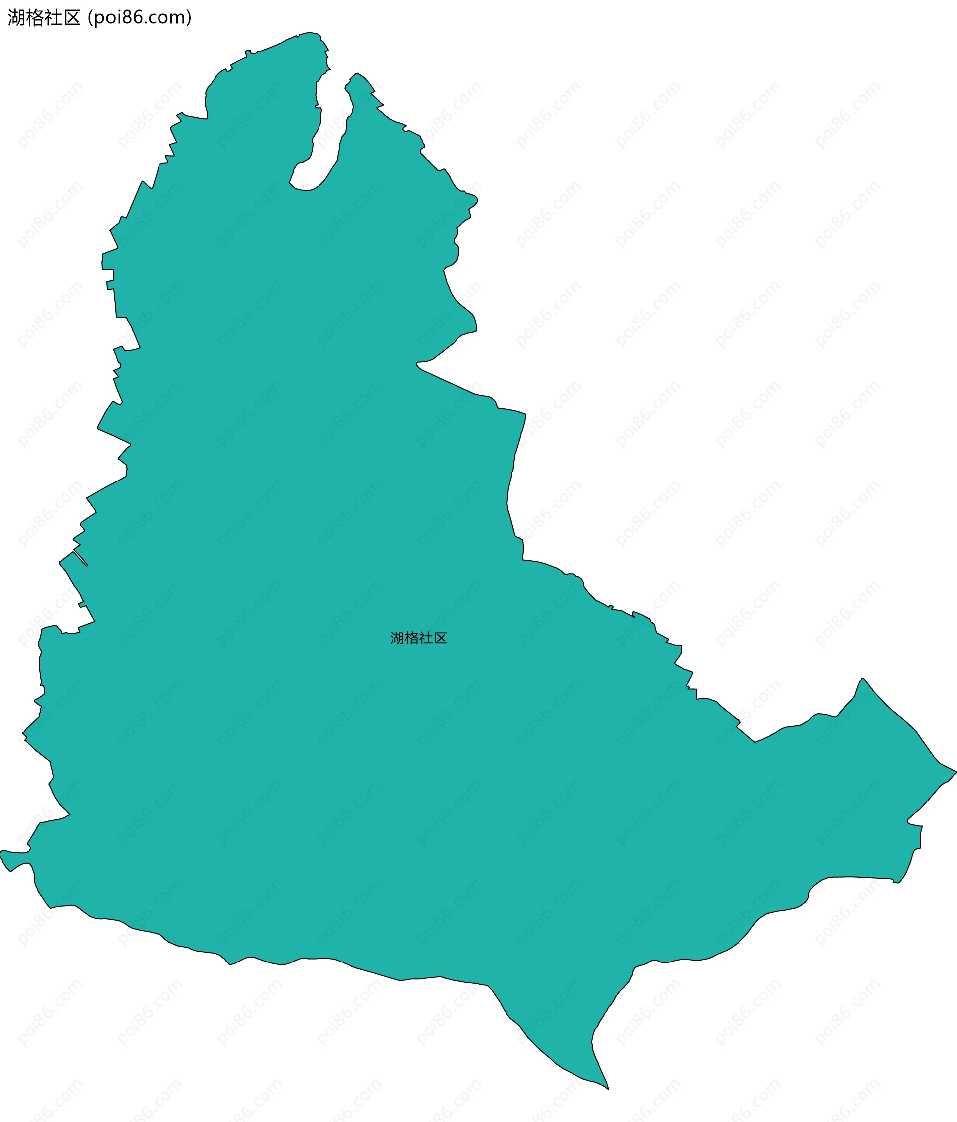 湖格社区边界地图