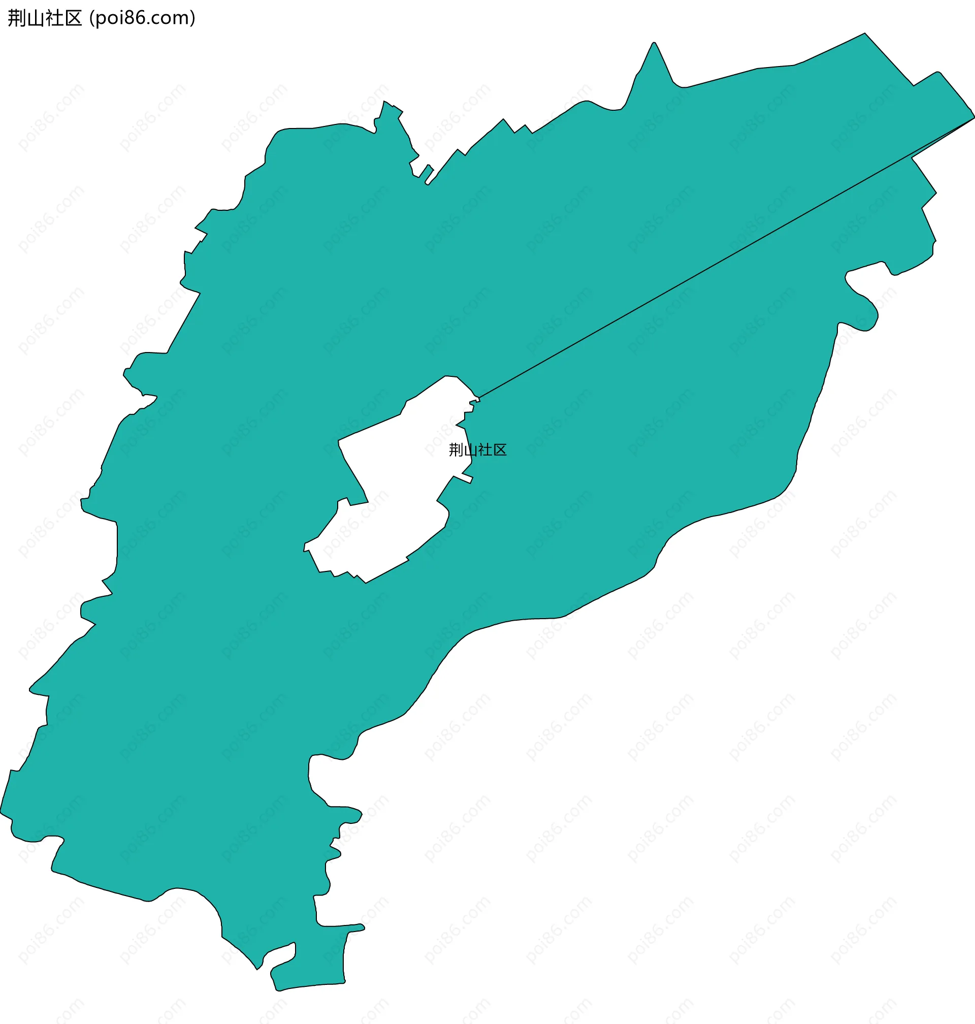 荆山社区边界地图