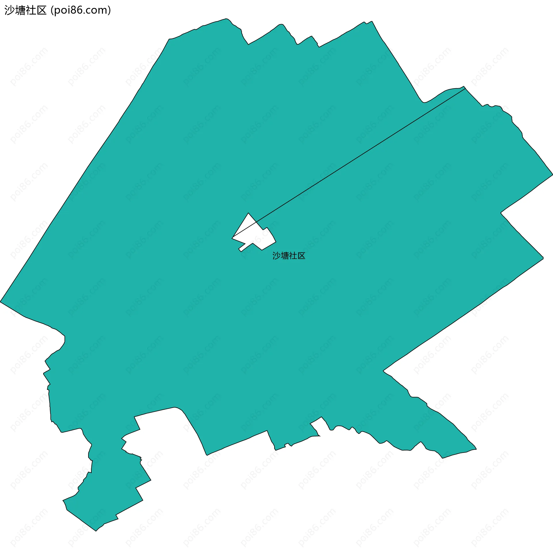 沙塘社区边界地图