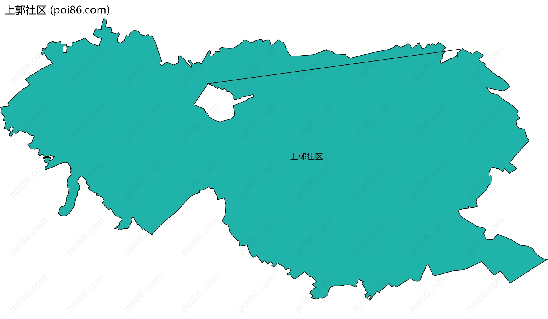 上郭社区边界地图