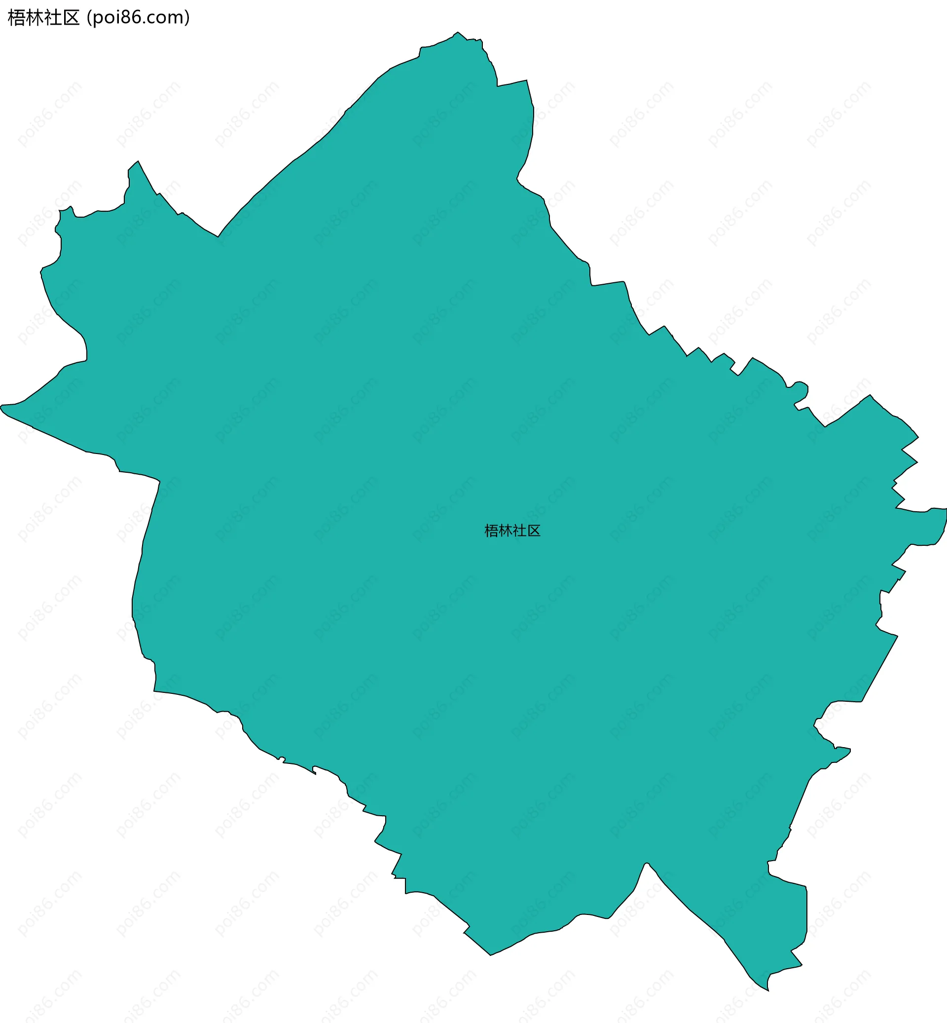 梧林社区边界地图