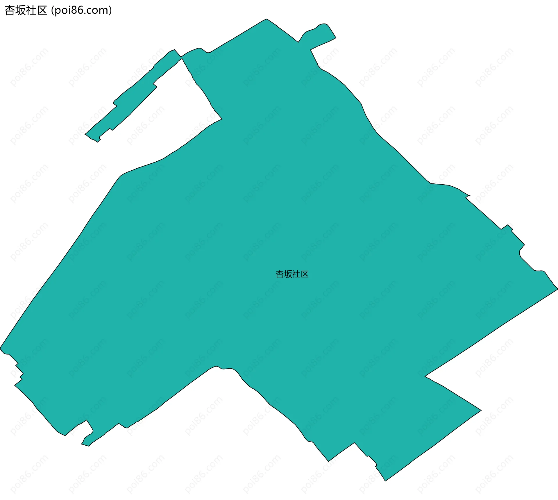 杏坂社区边界地图