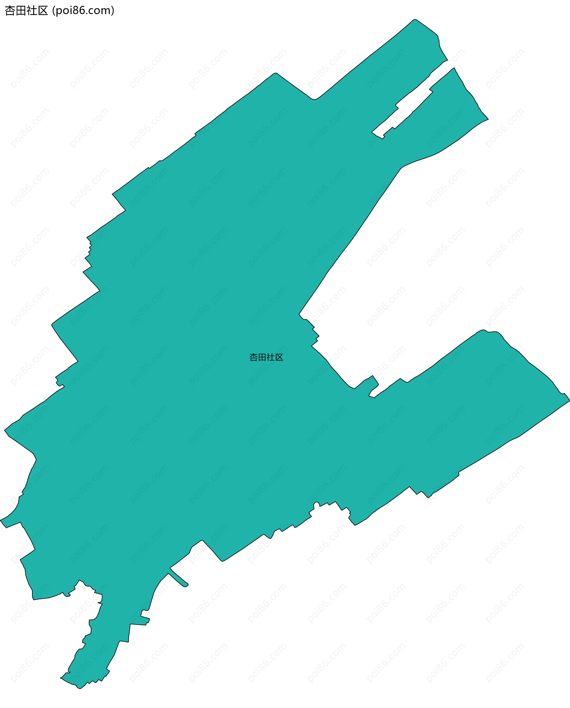 杏田社区边界地图