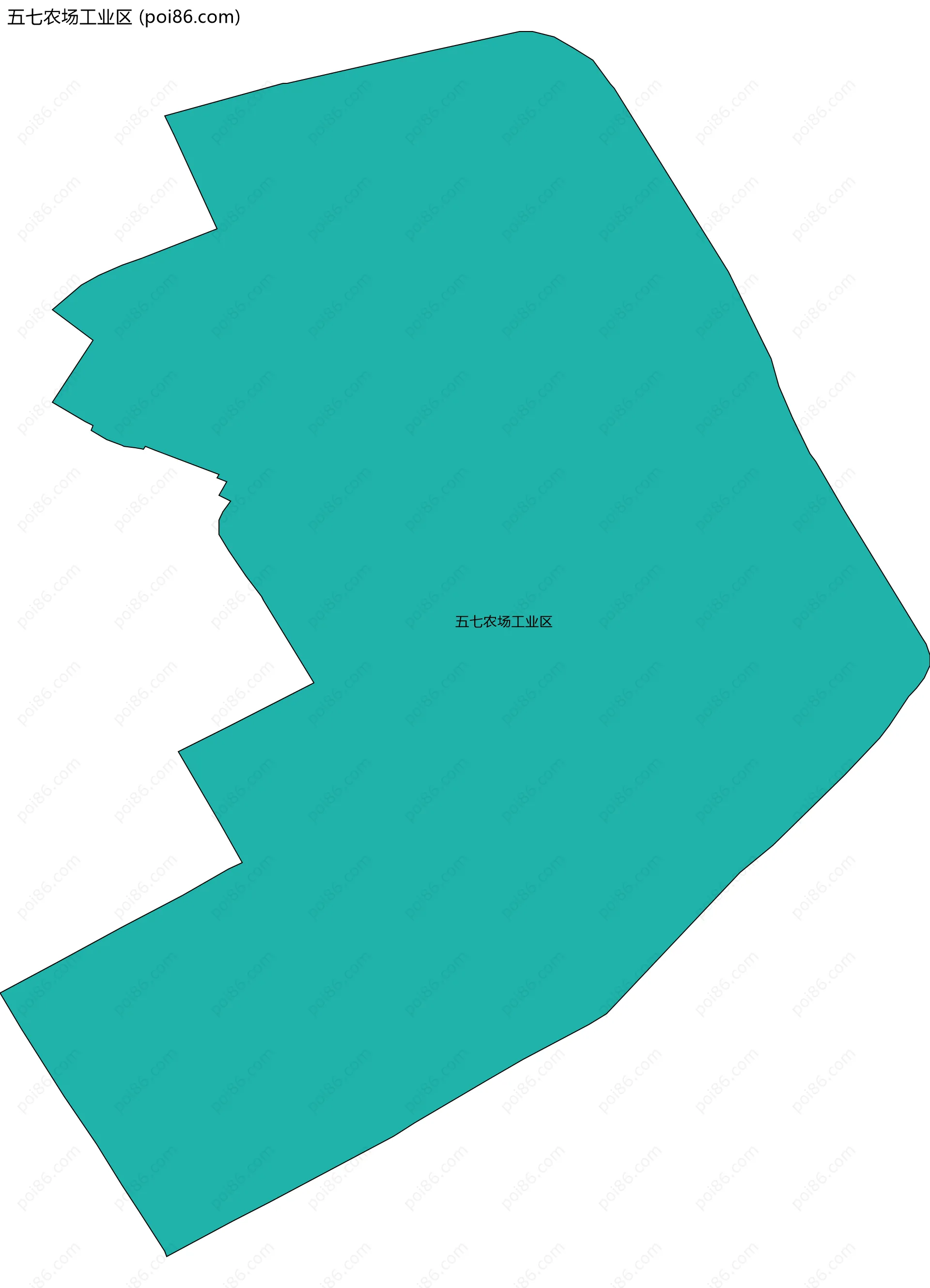 五七农场工业区边界地图