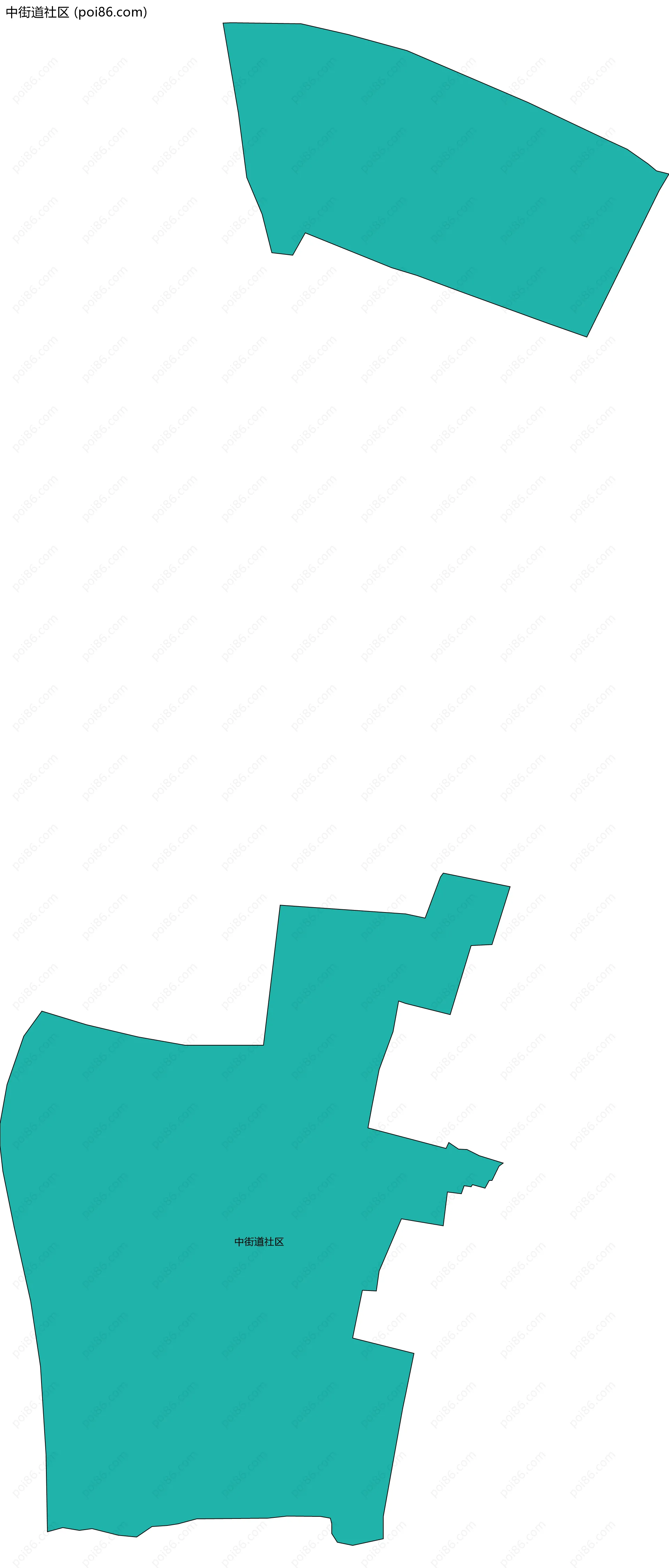 中街道社区边界地图