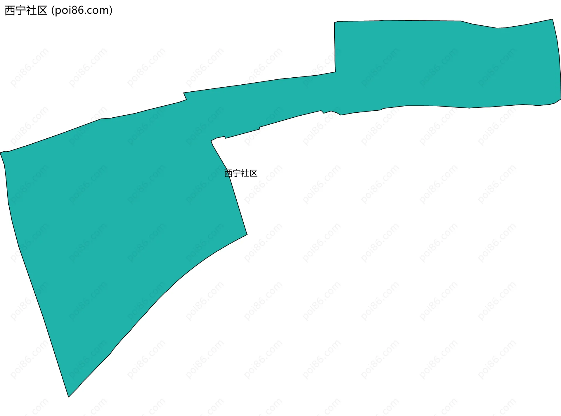 西宁社区边界地图
