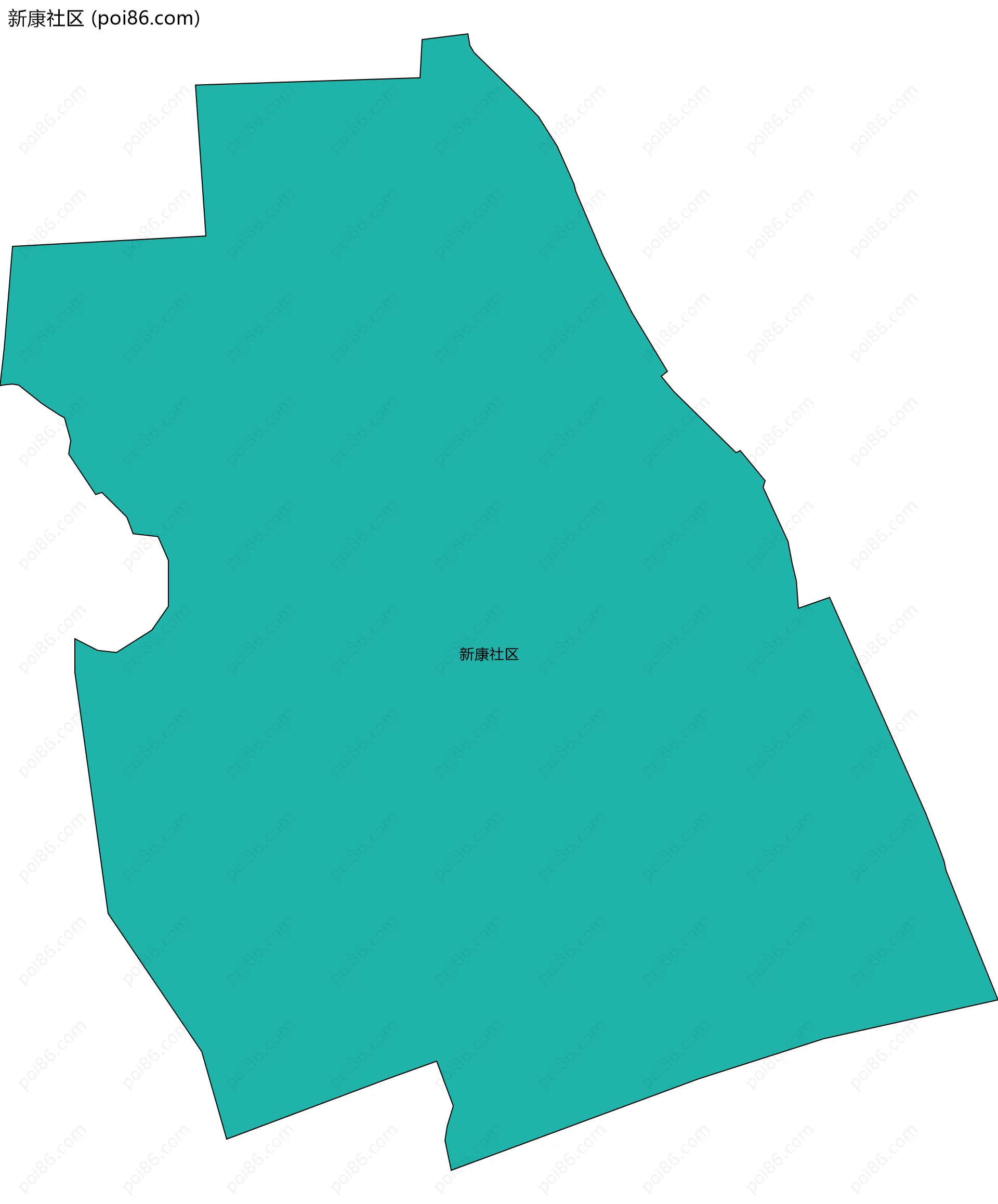 新康社区边界地图