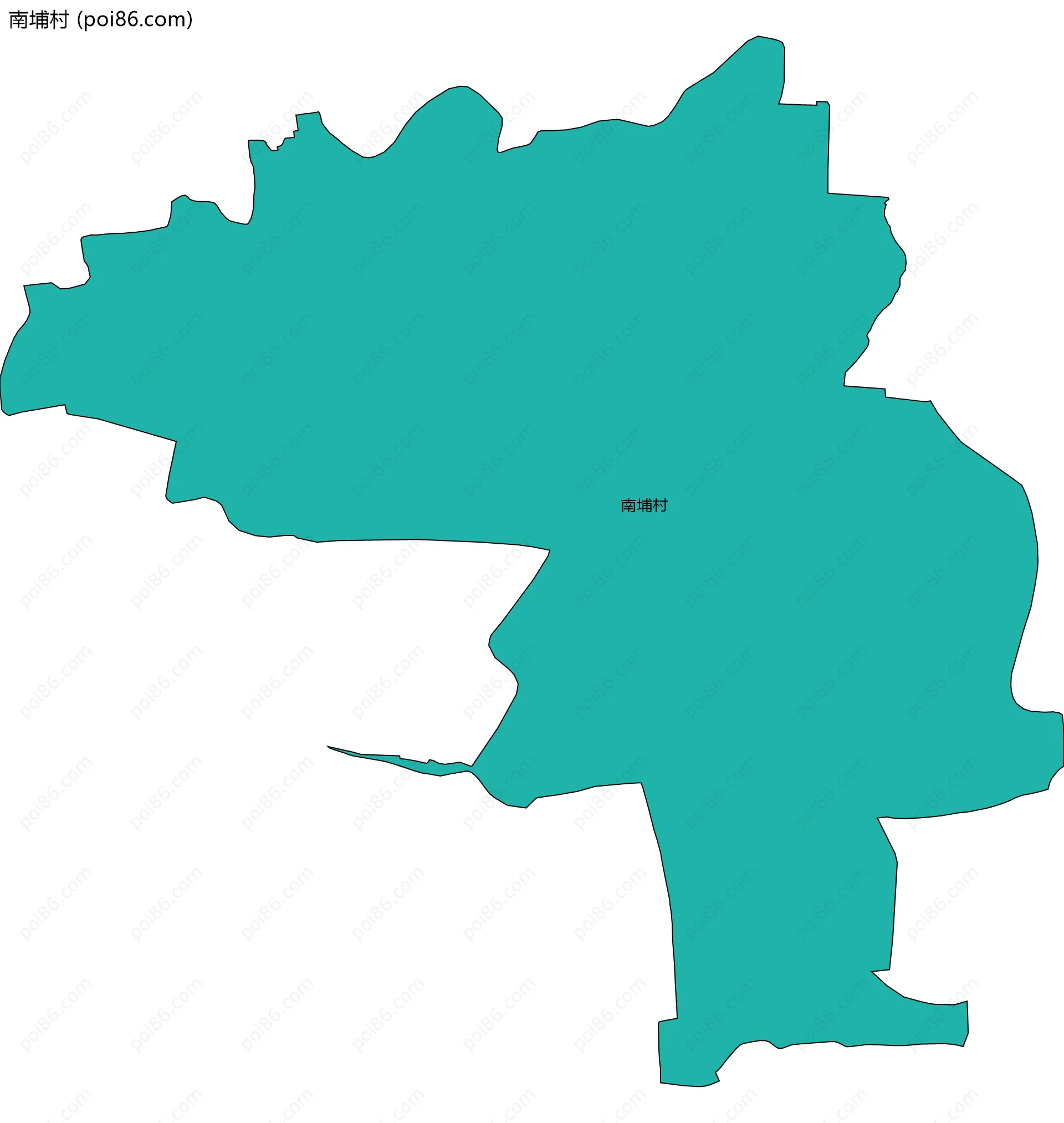 南埔村边界地图