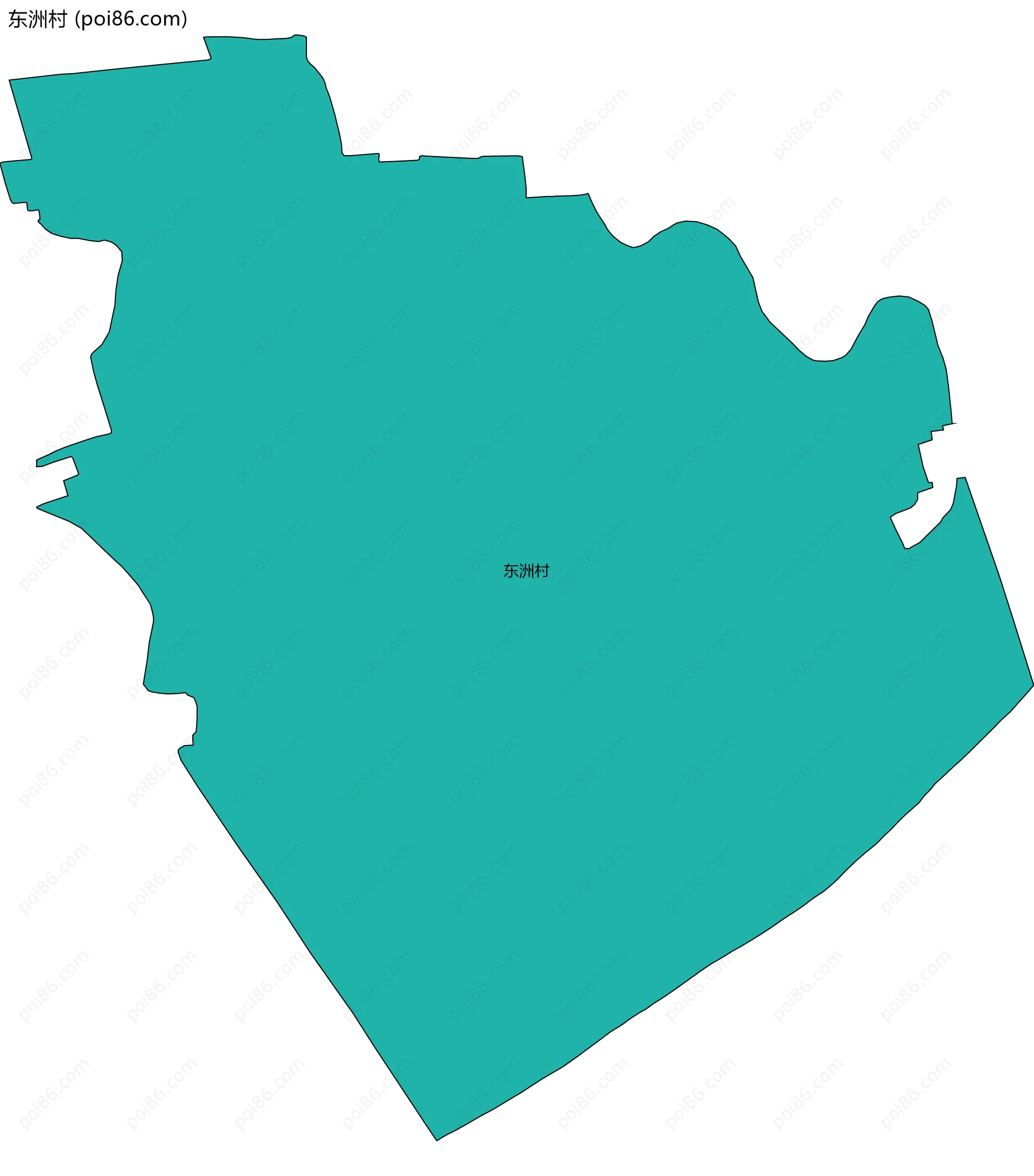 东洲村边界地图