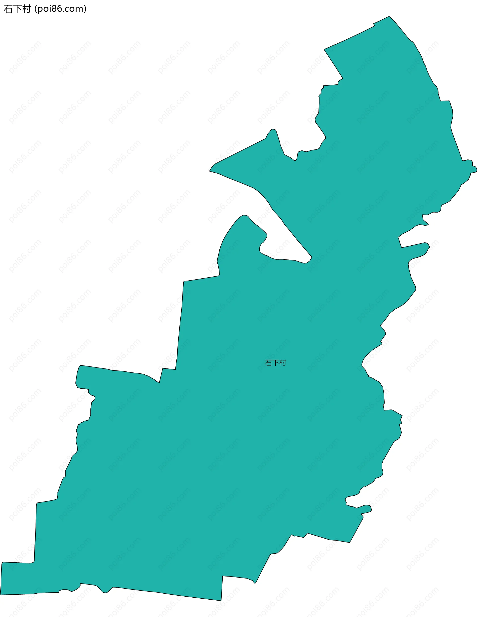 石下村边界地图