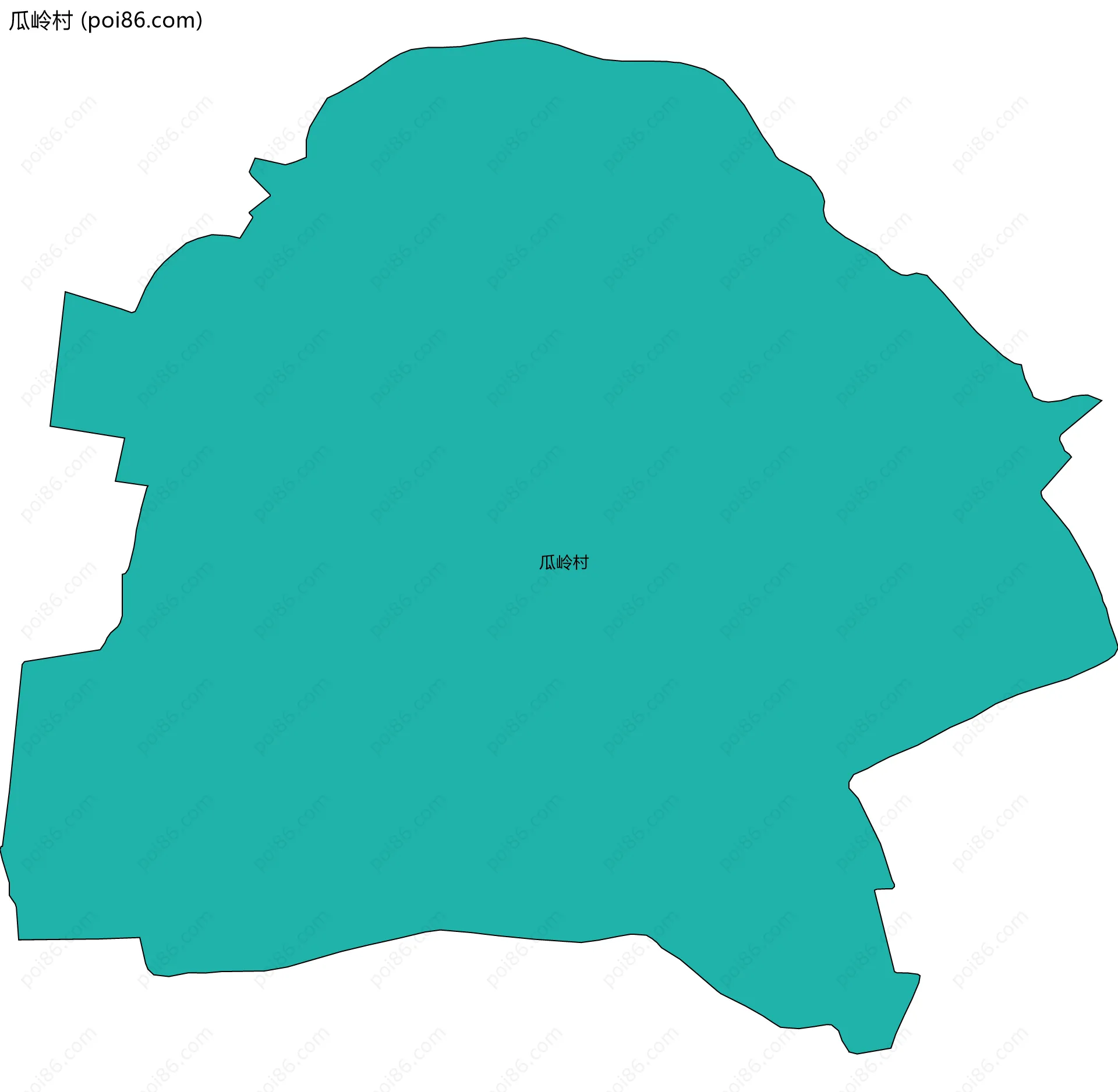 瓜岭村边界地图