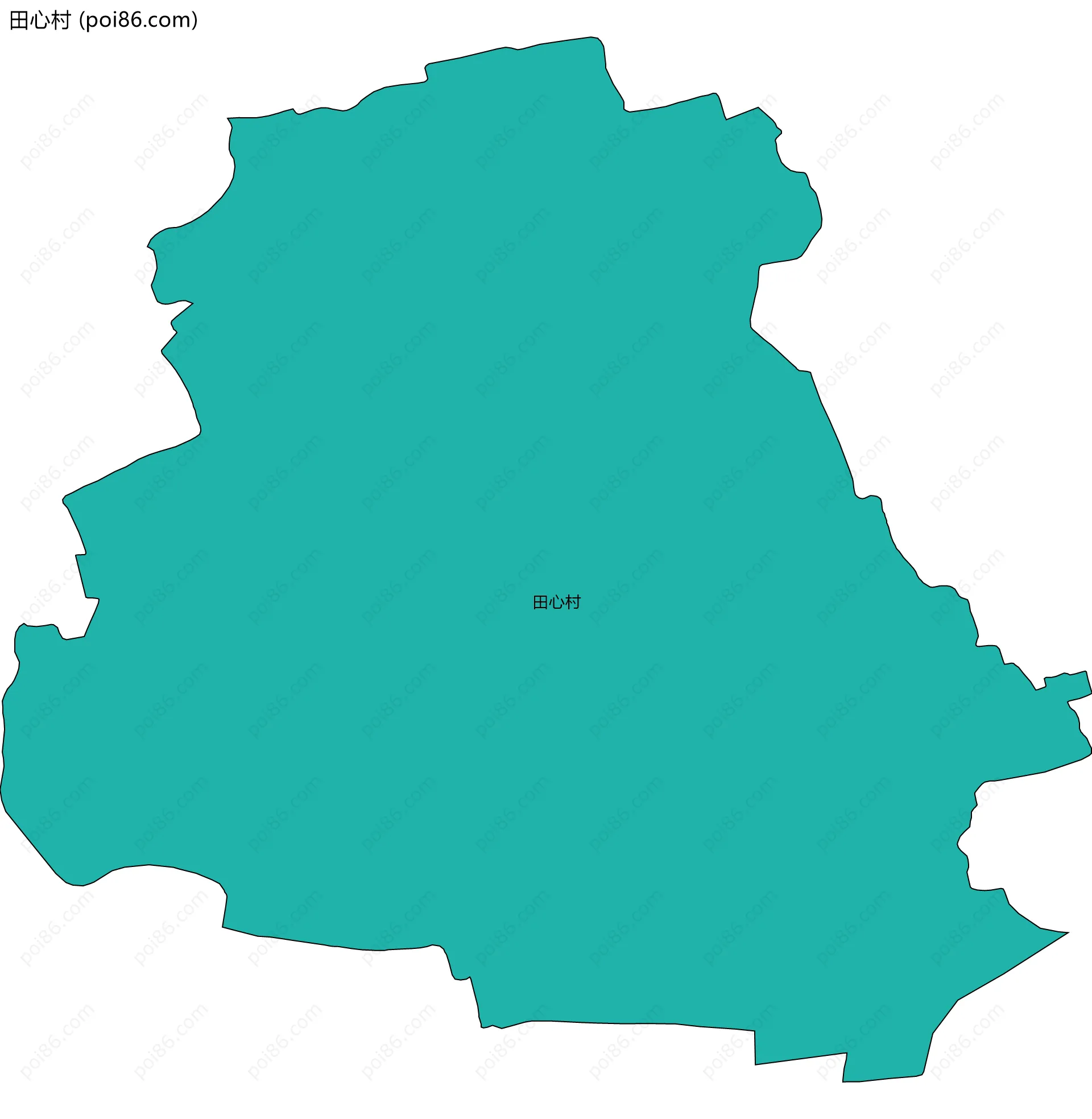 田心村边界地图