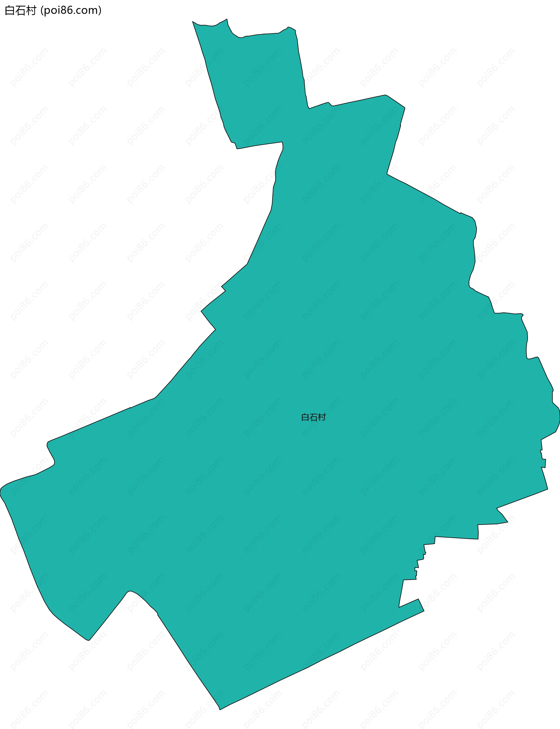 白石村边界地图