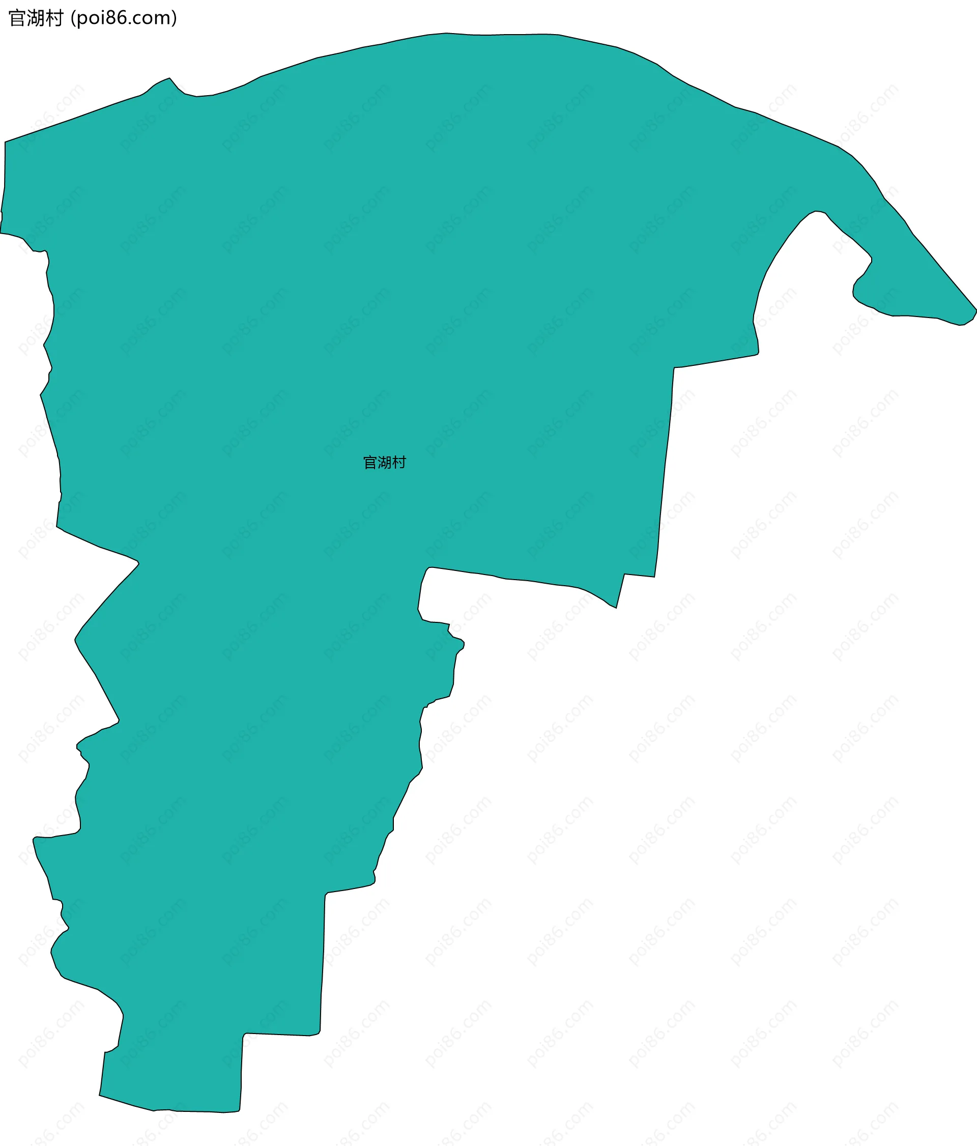 官湖村边界地图