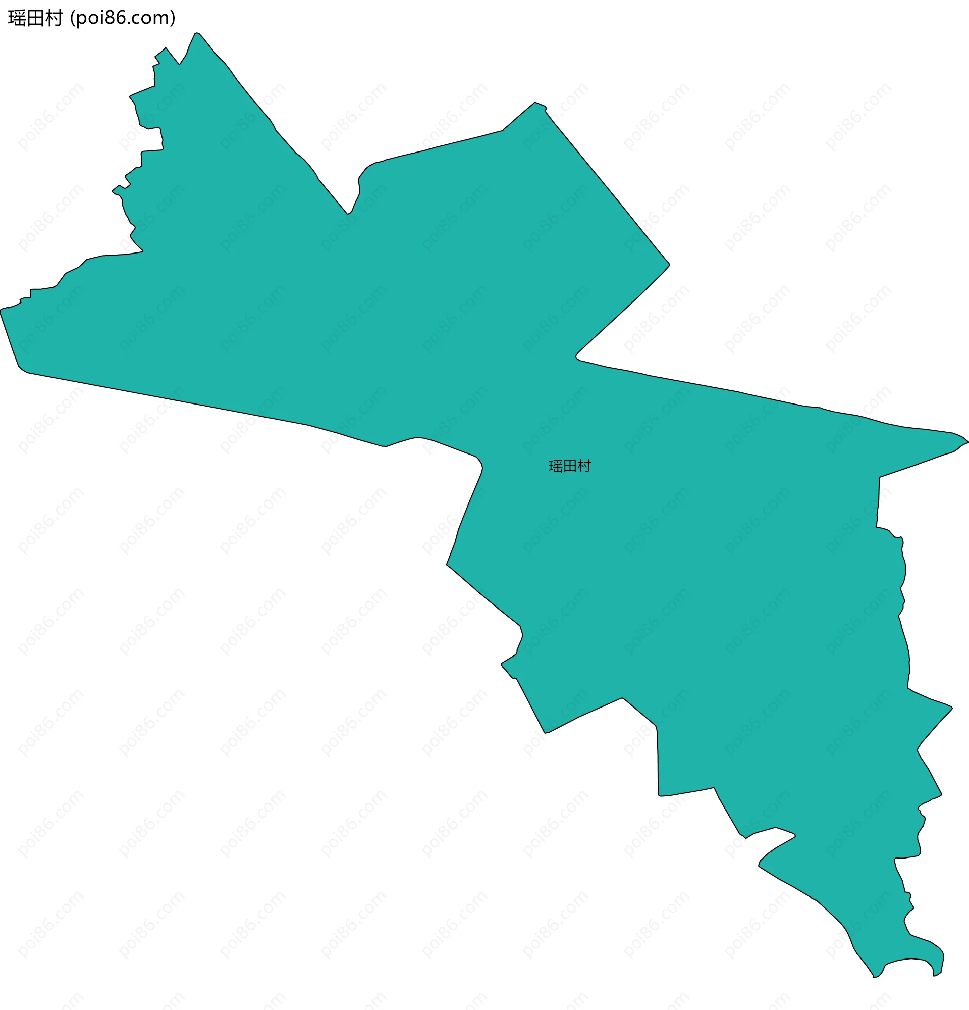 瑶田村边界地图