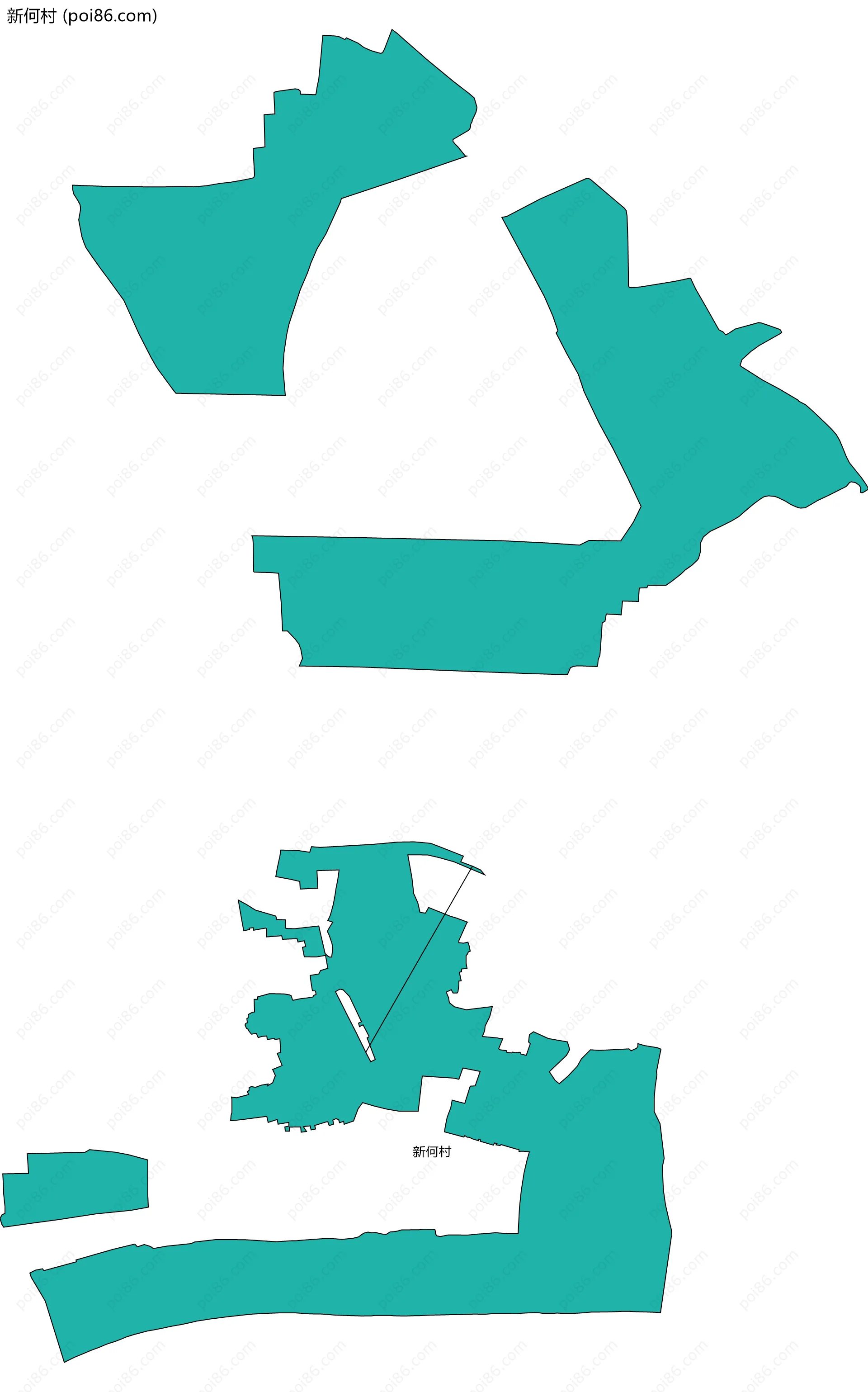 新何村边界地图