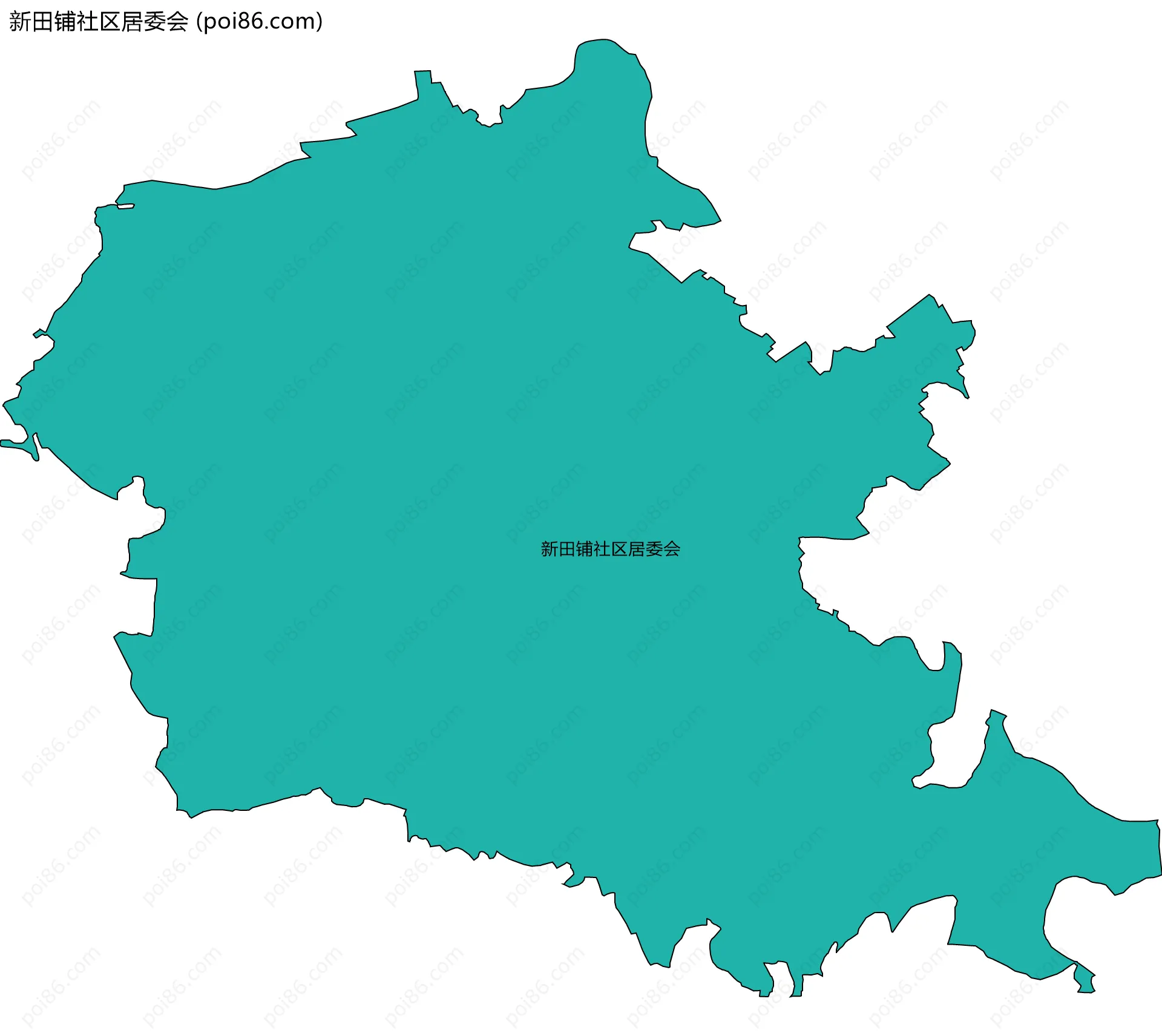 新田铺社区居委会边界地图