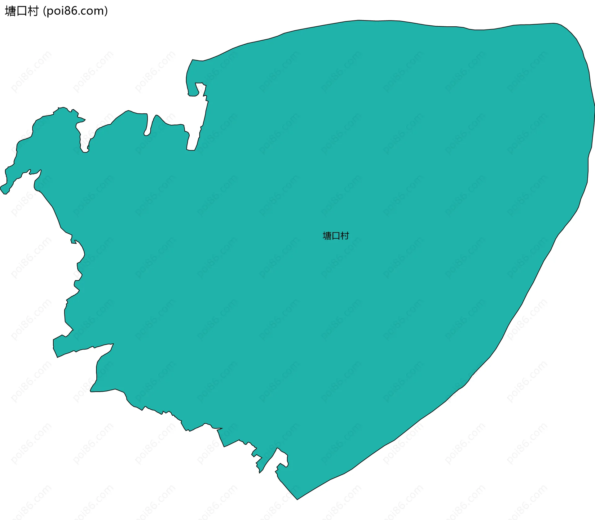 塘口村边界地图