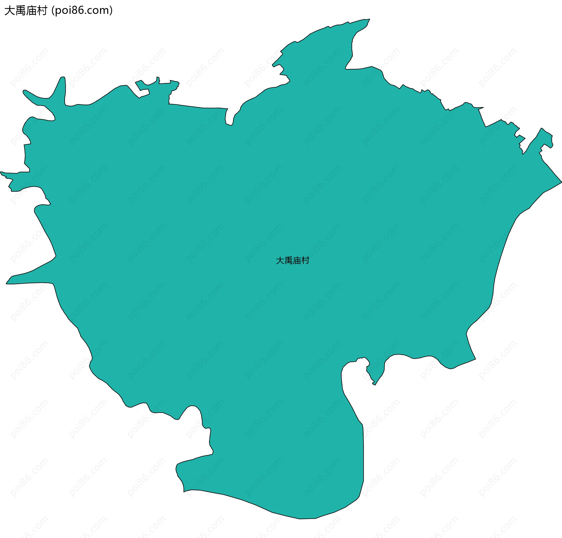 大禹庙村边界地图