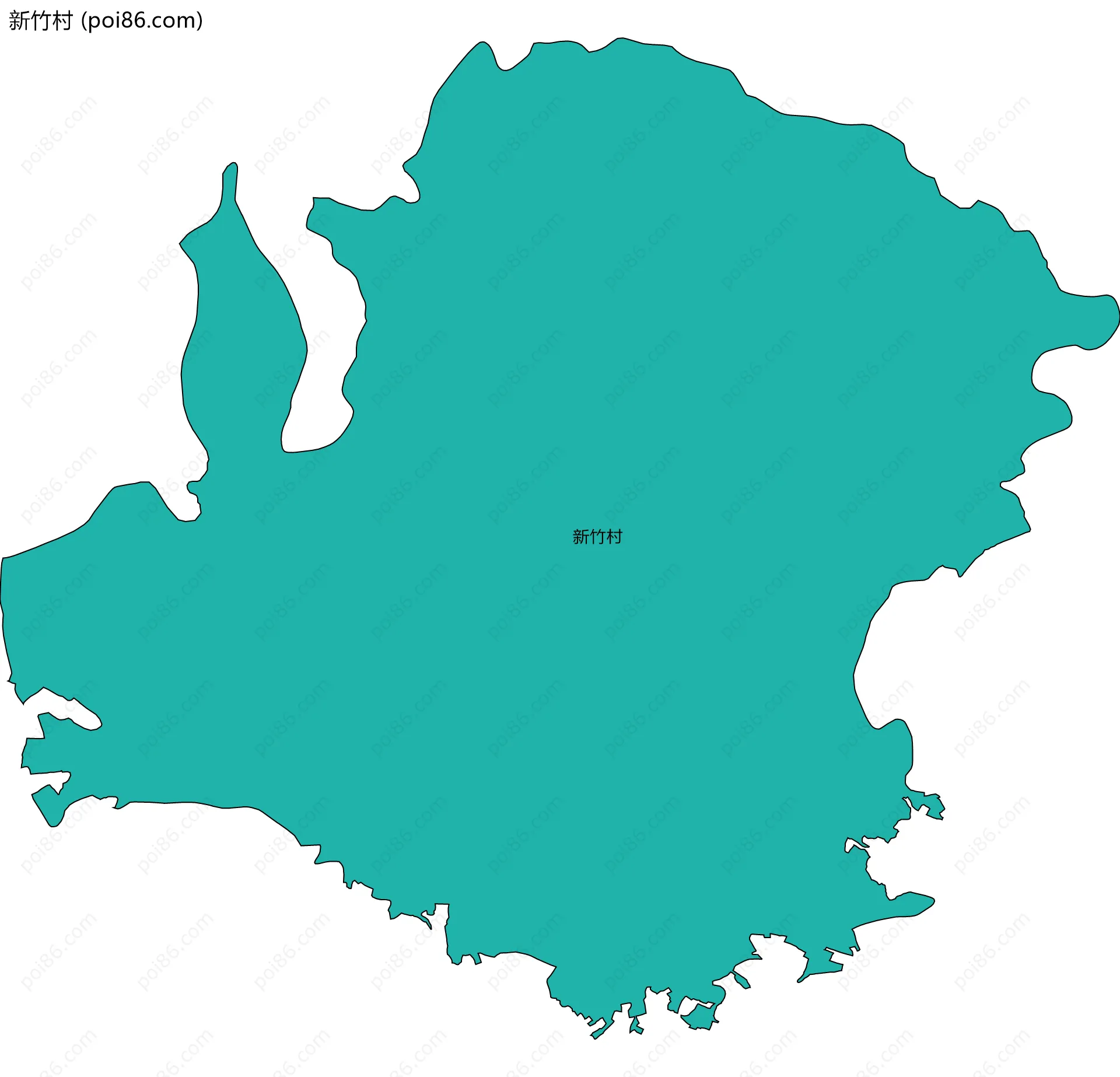 新竹村边界地图