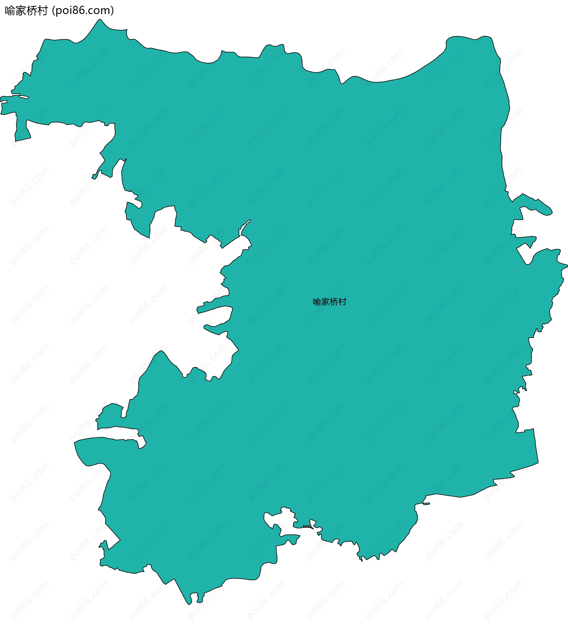 喻家桥村边界地图