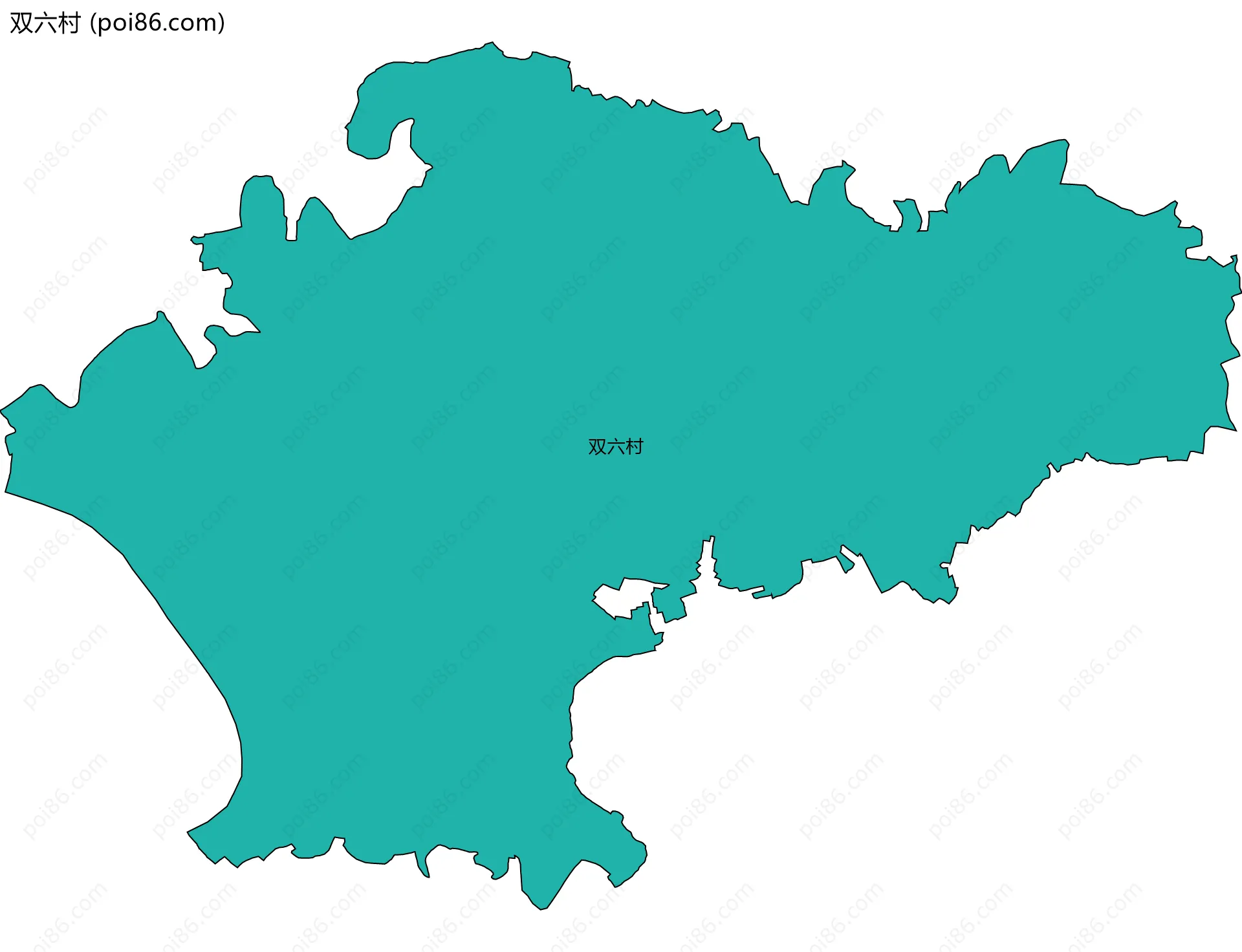 双六村边界地图