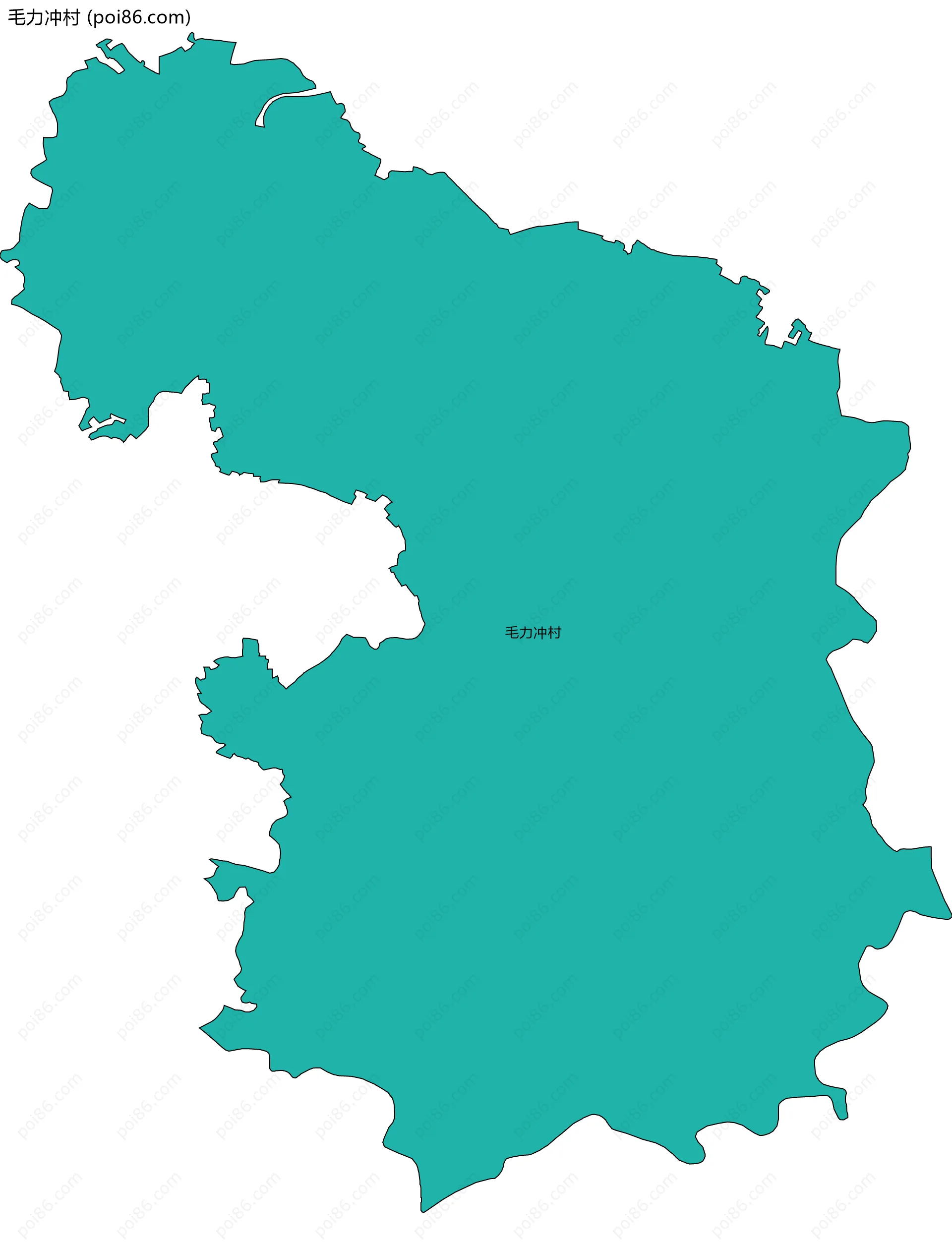 毛力冲村边界地图