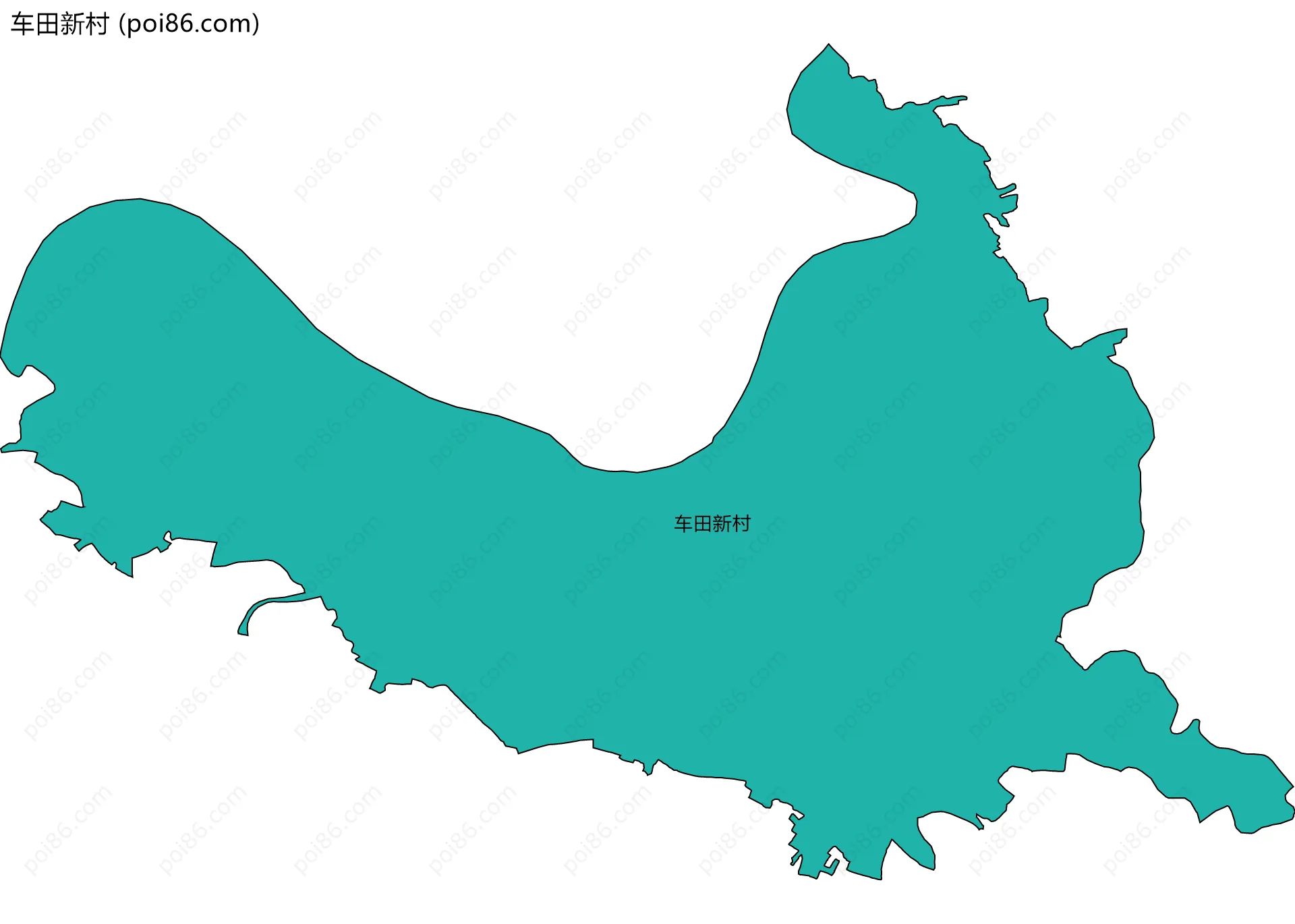 车田新村边界地图