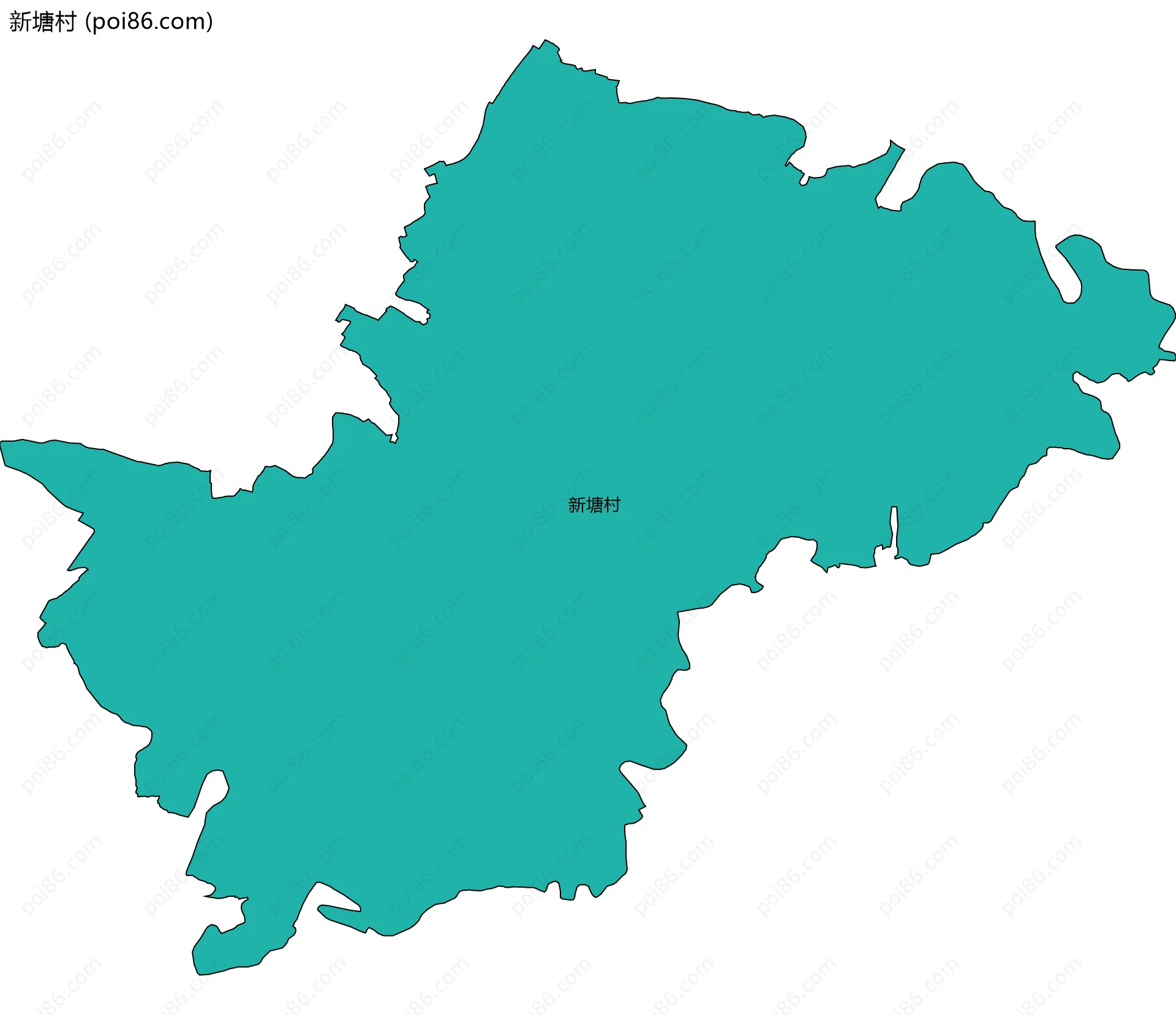 新塘村边界地图