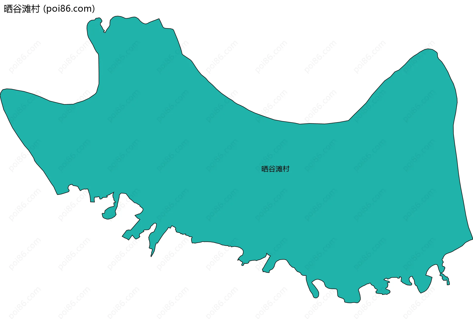 晒谷滩村边界地图