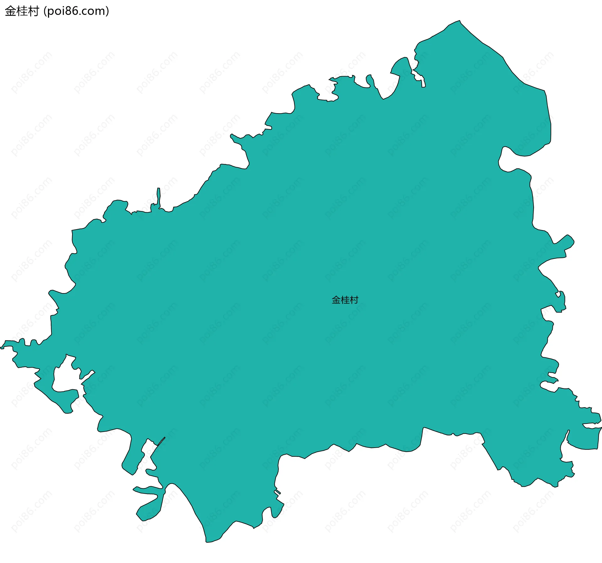 金桂村边界地图
