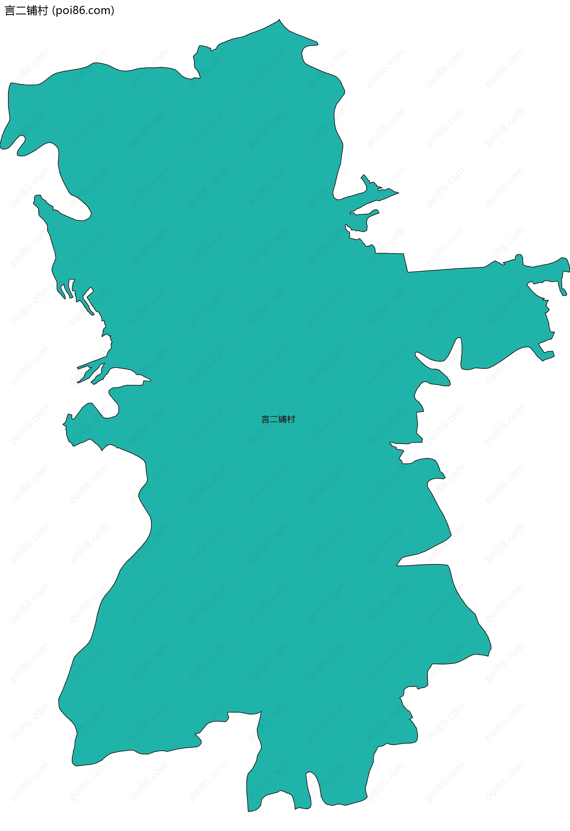 言二铺村边界地图