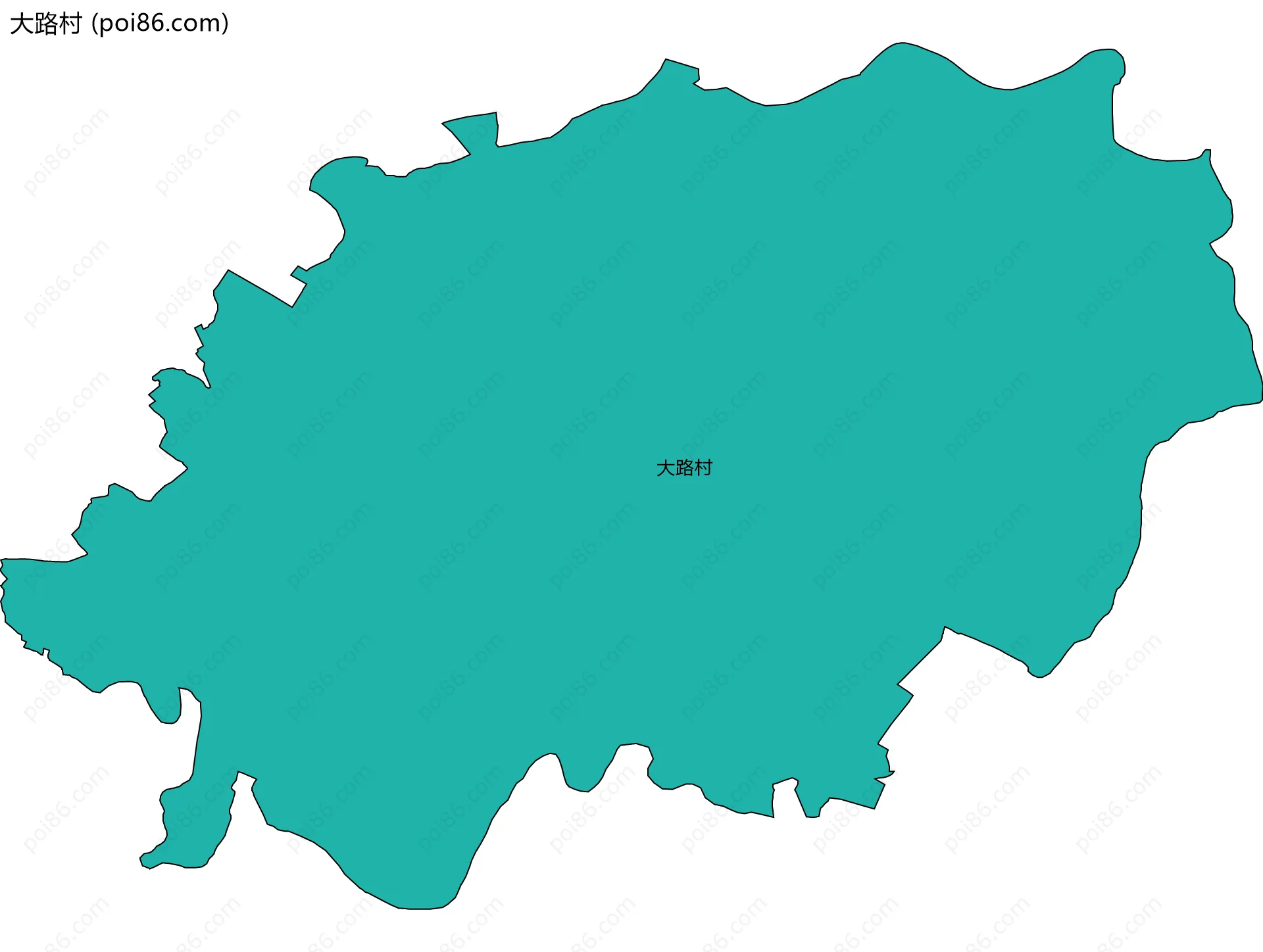 大路村边界地图