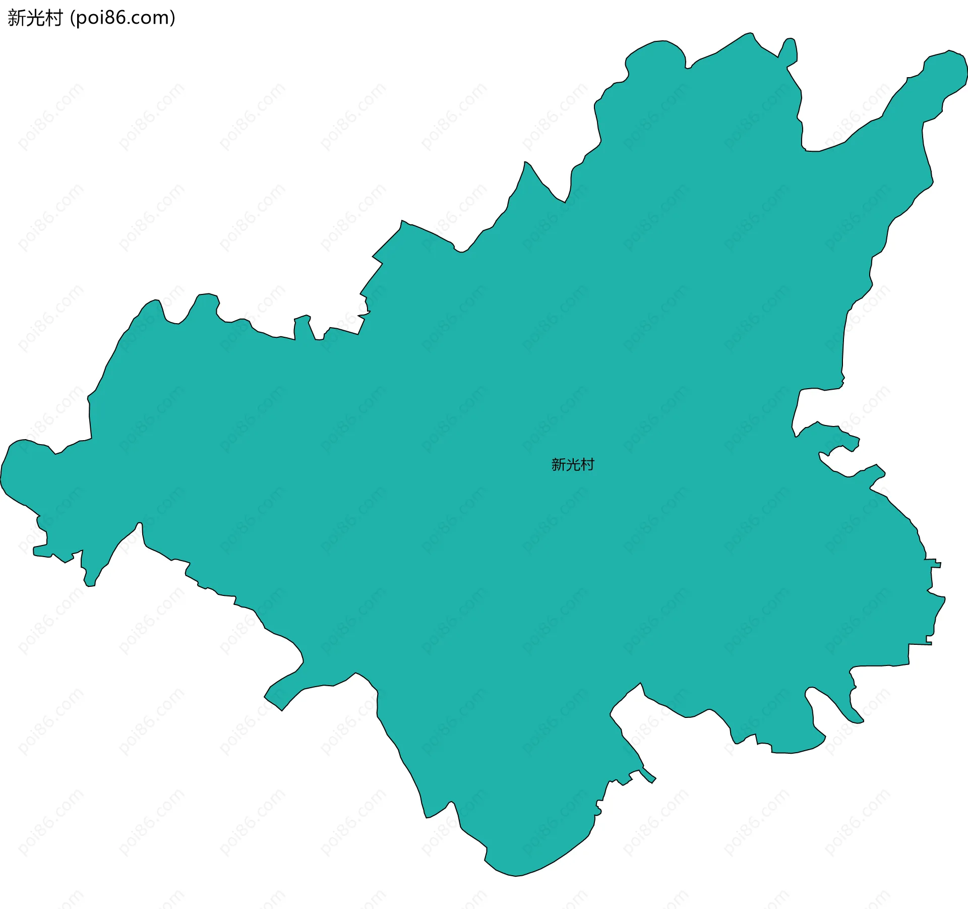 新光村边界地图