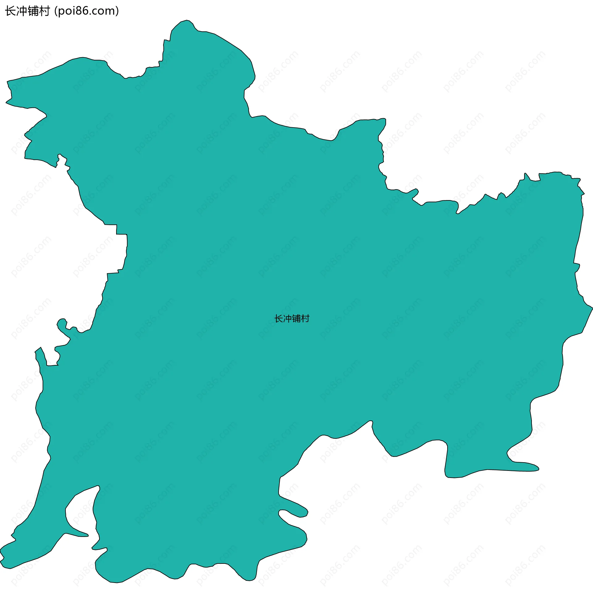 长冲铺村边界地图