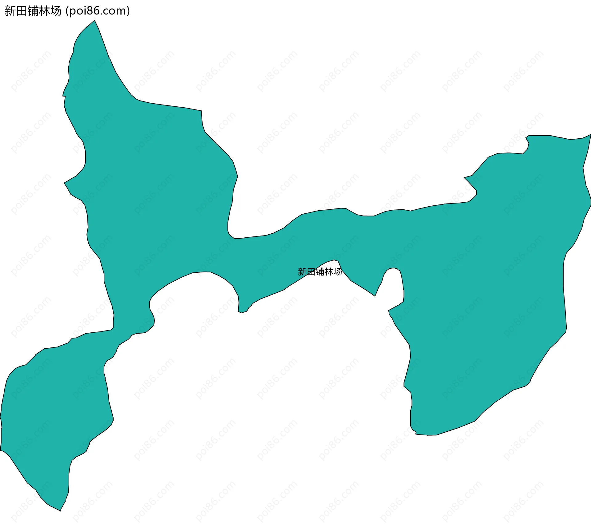 新田铺林场边界地图