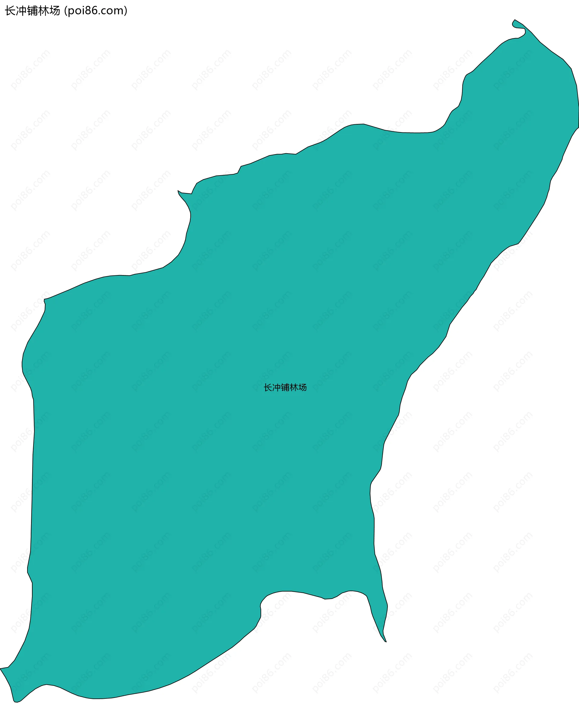 长冲铺林场边界地图