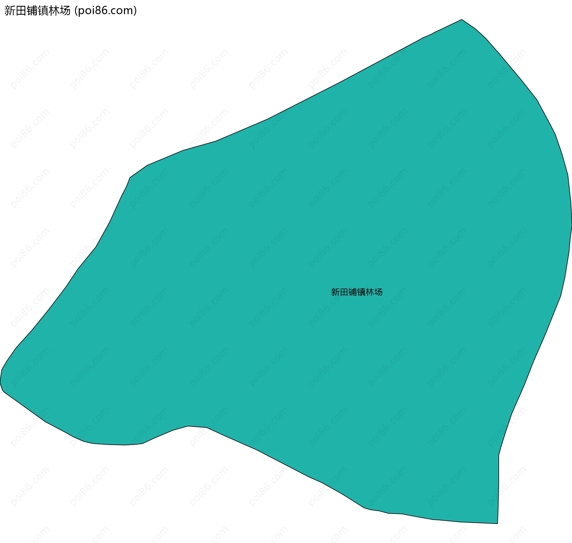 新田铺镇林场边界地图