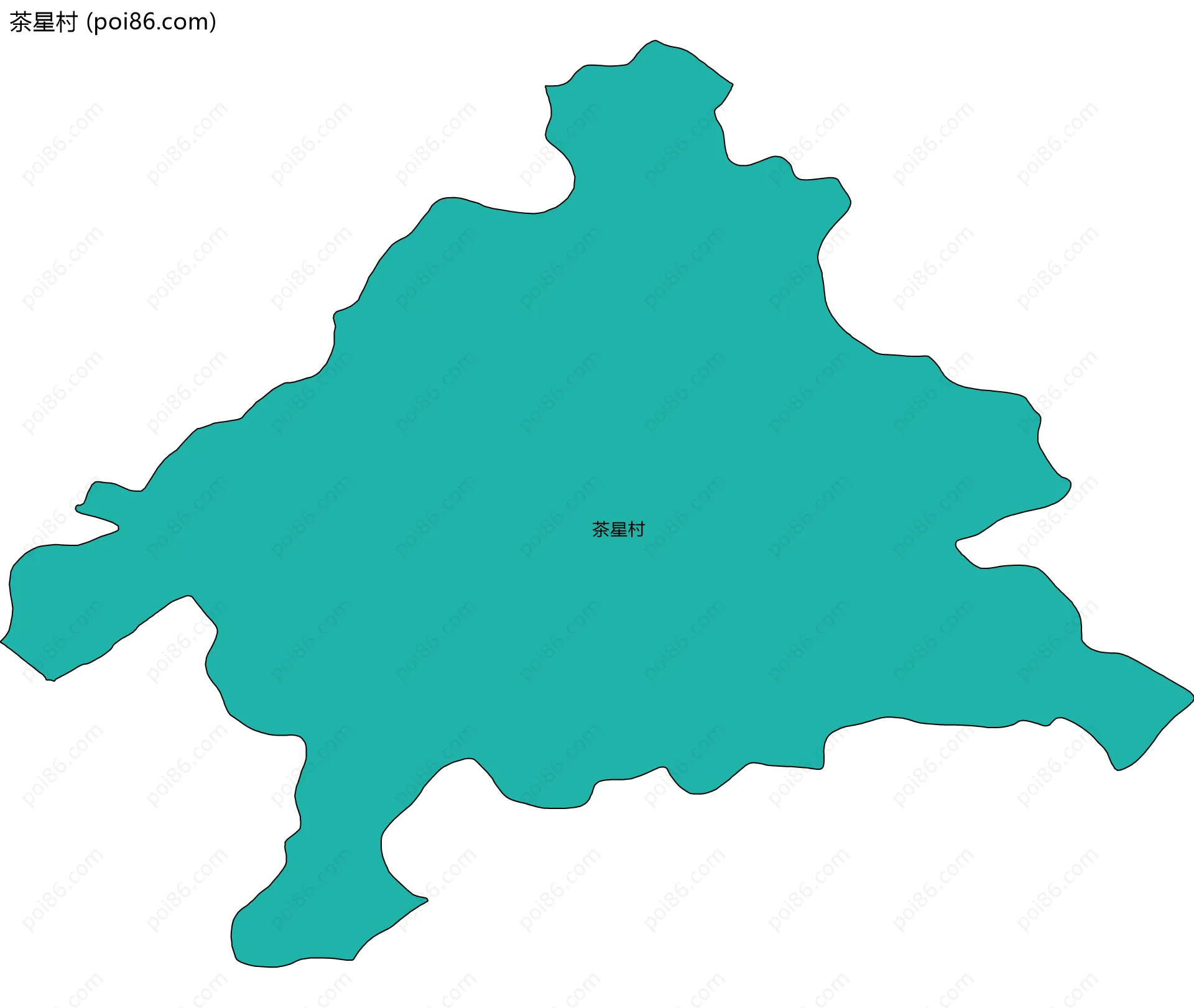 茶星村边界地图