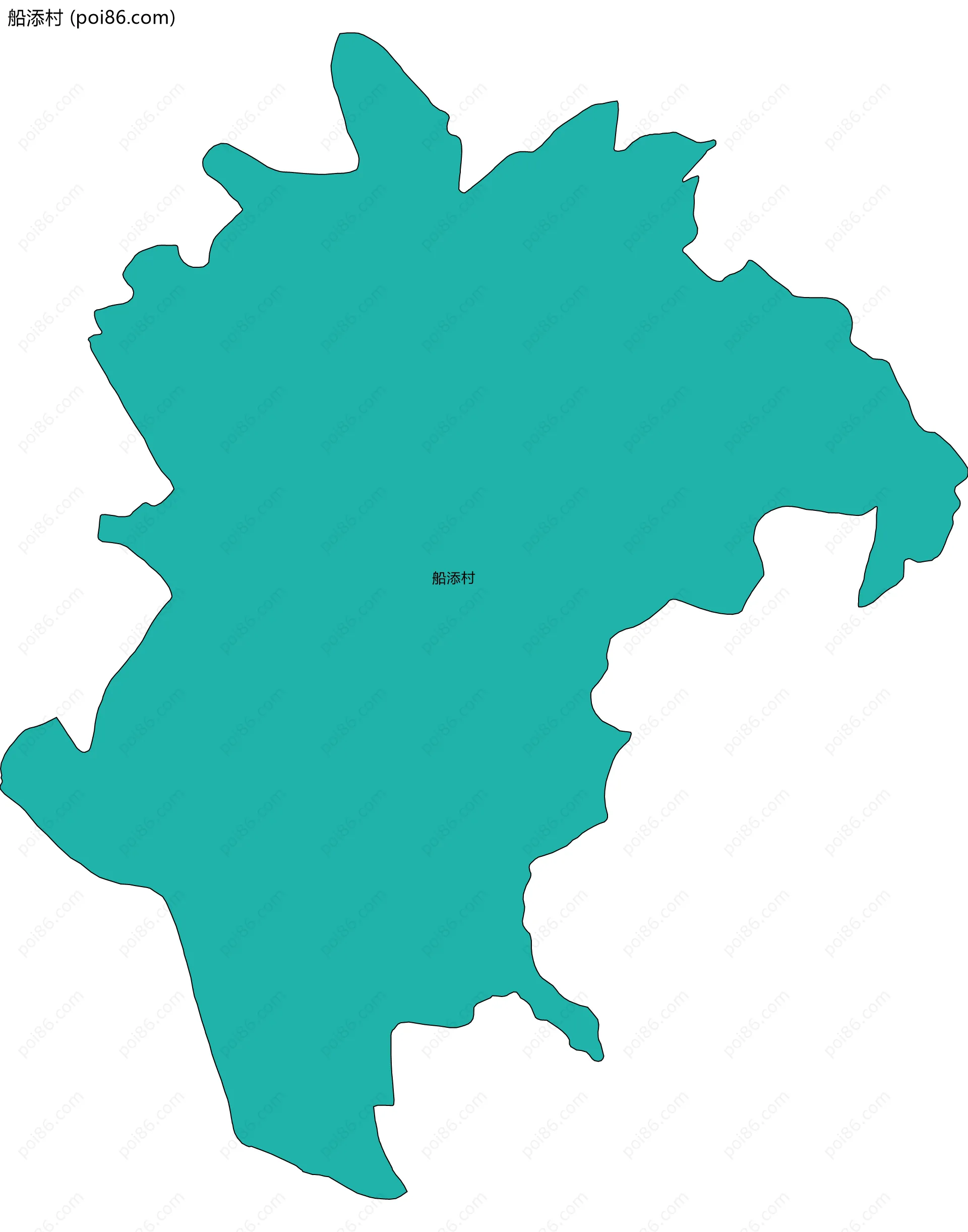 船添村边界地图