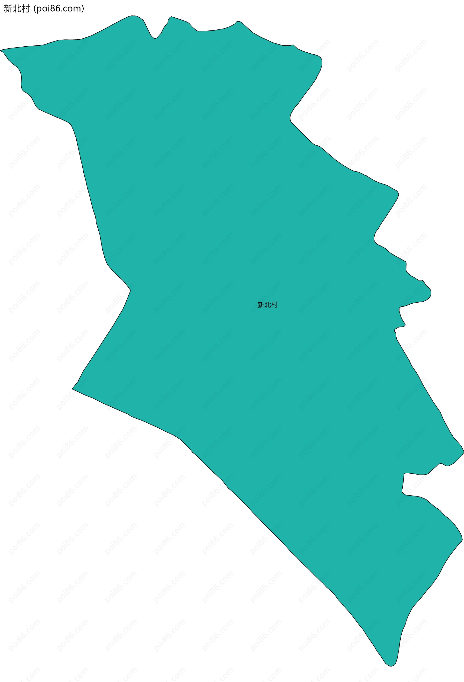 新北村边界地图