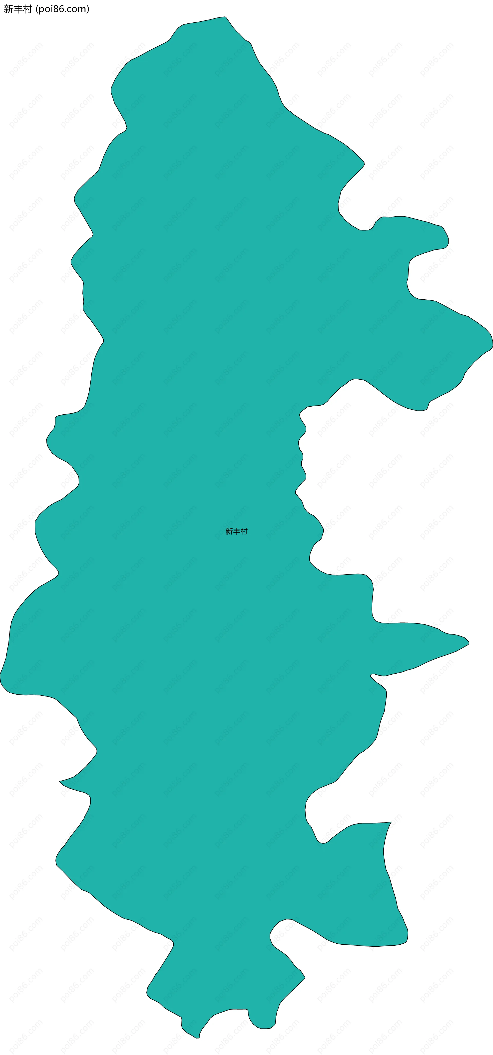 新丰村边界地图