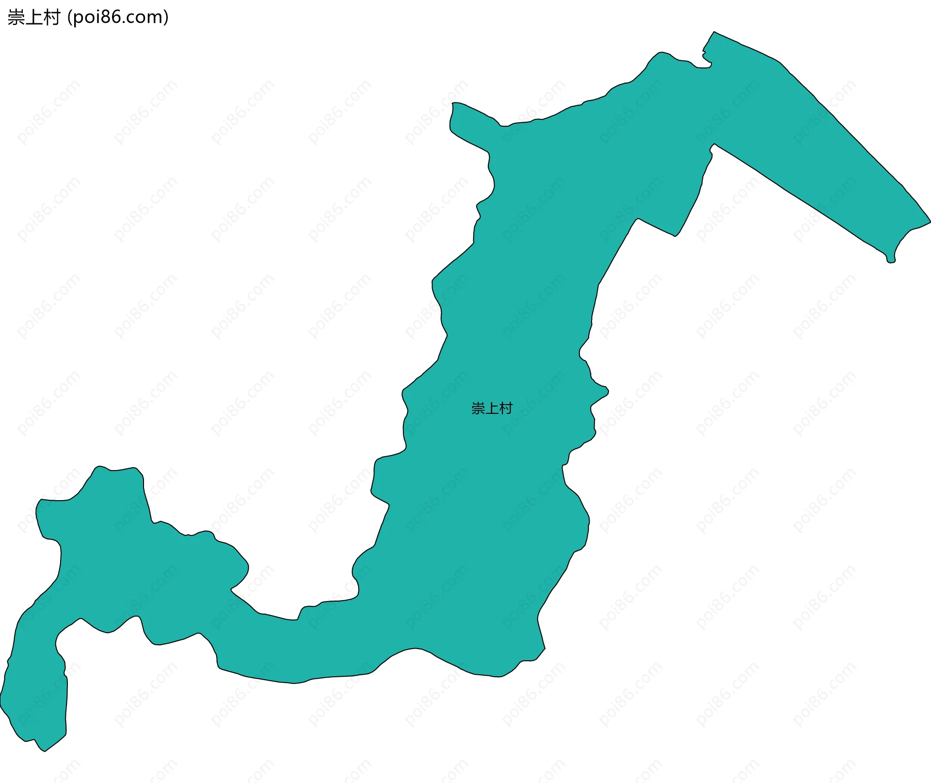 崇上村边界地图