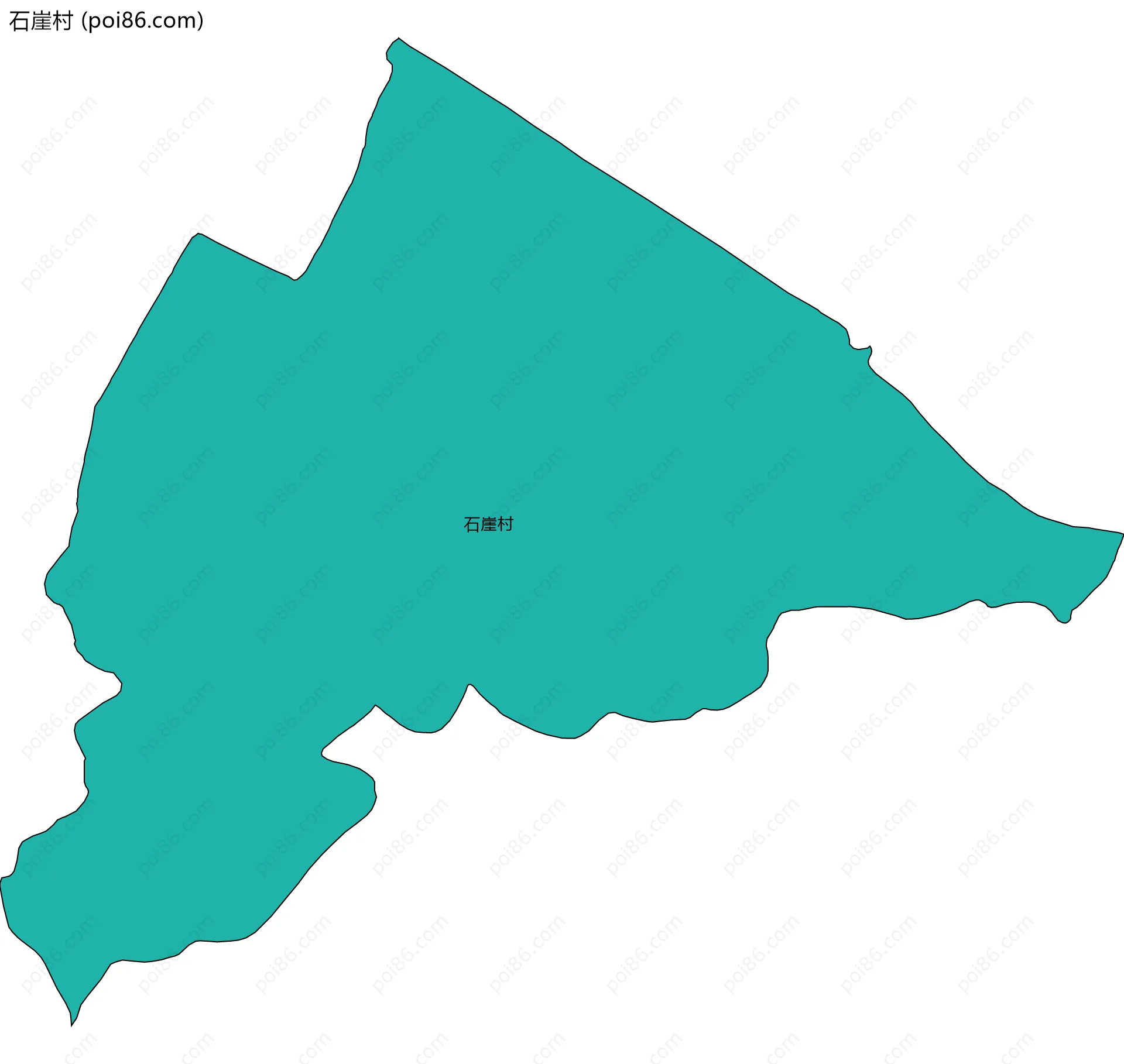 石崖村边界地图