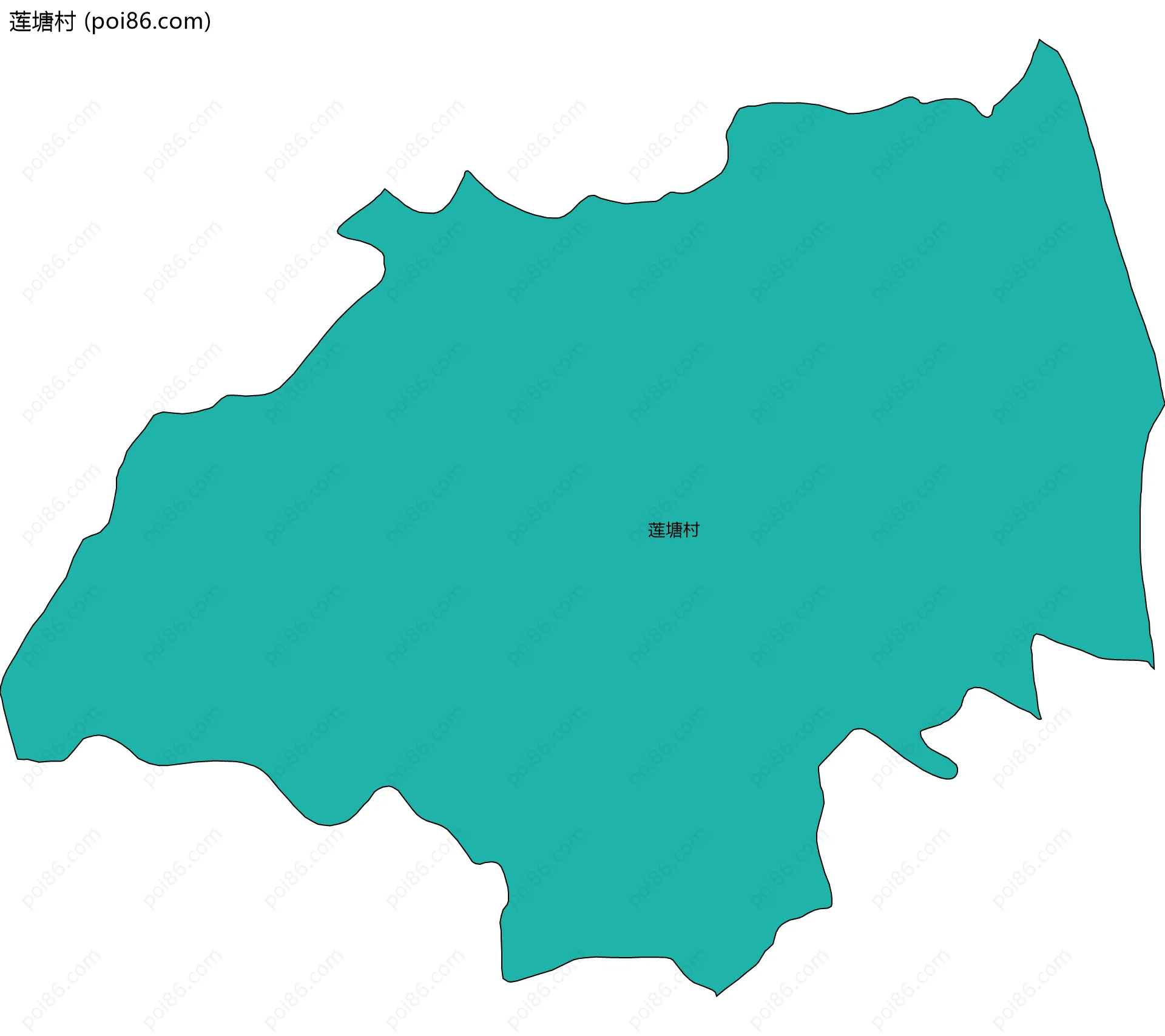 莲塘村边界地图