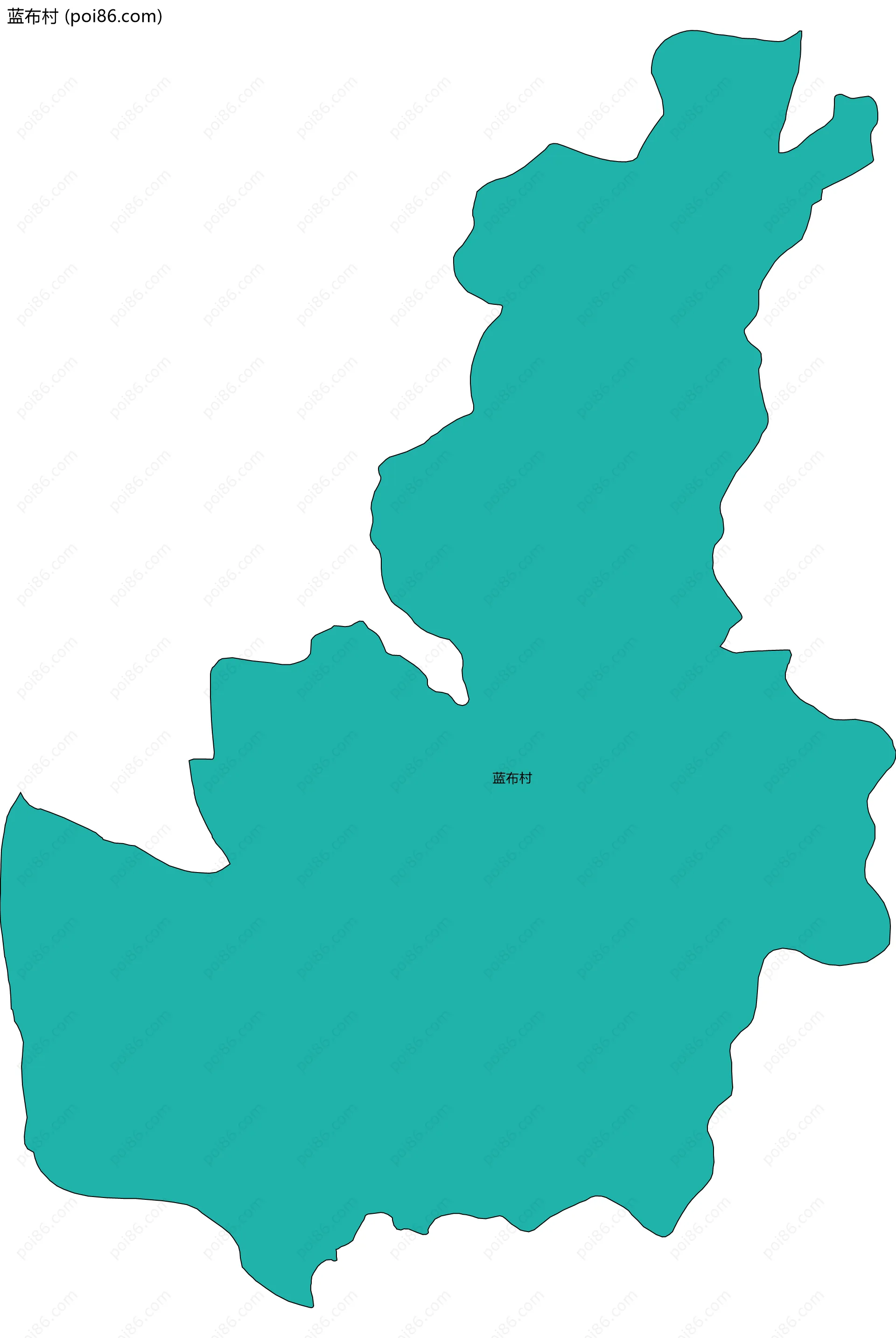 蓝布村边界地图
