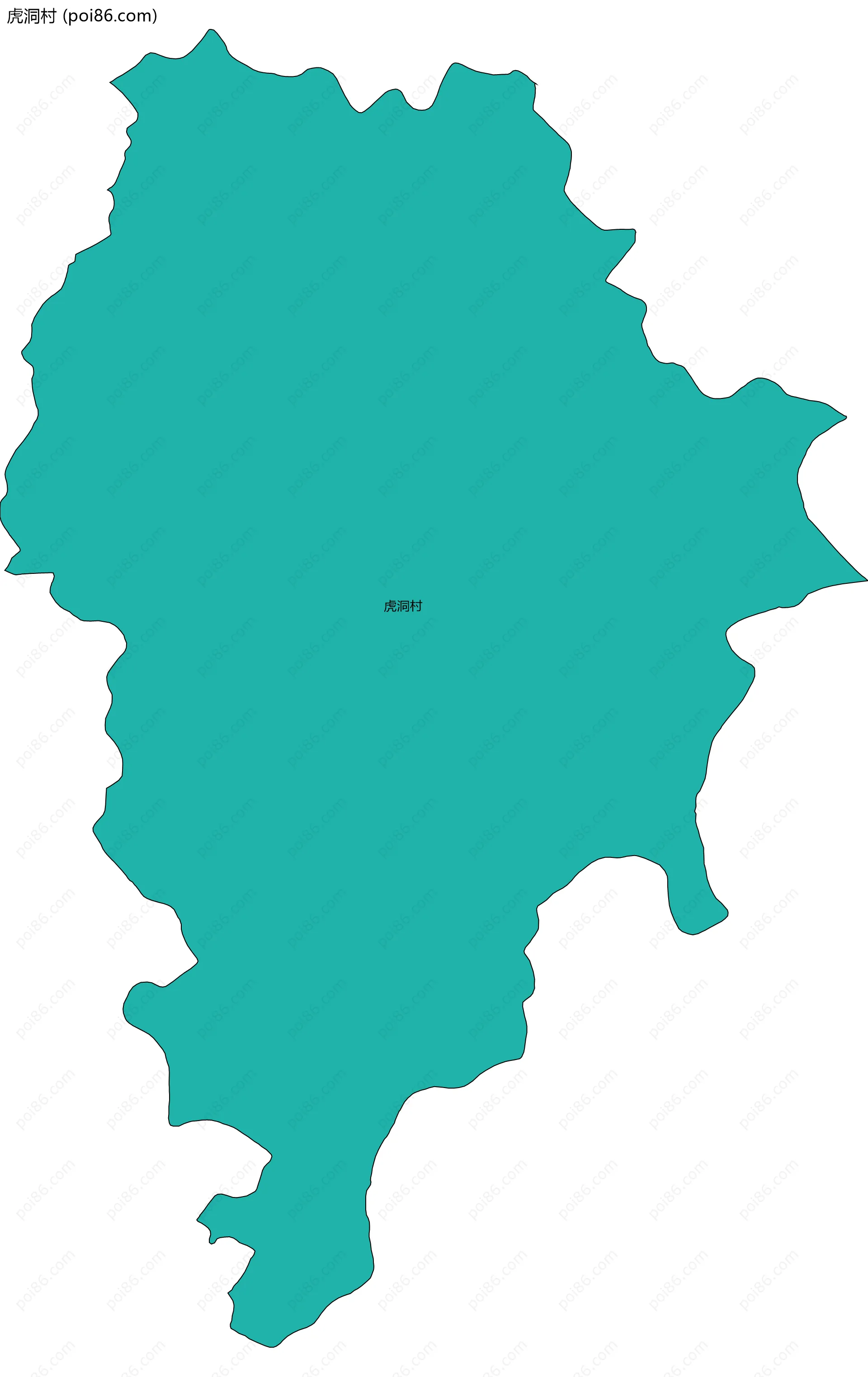 虎洞村边界地图