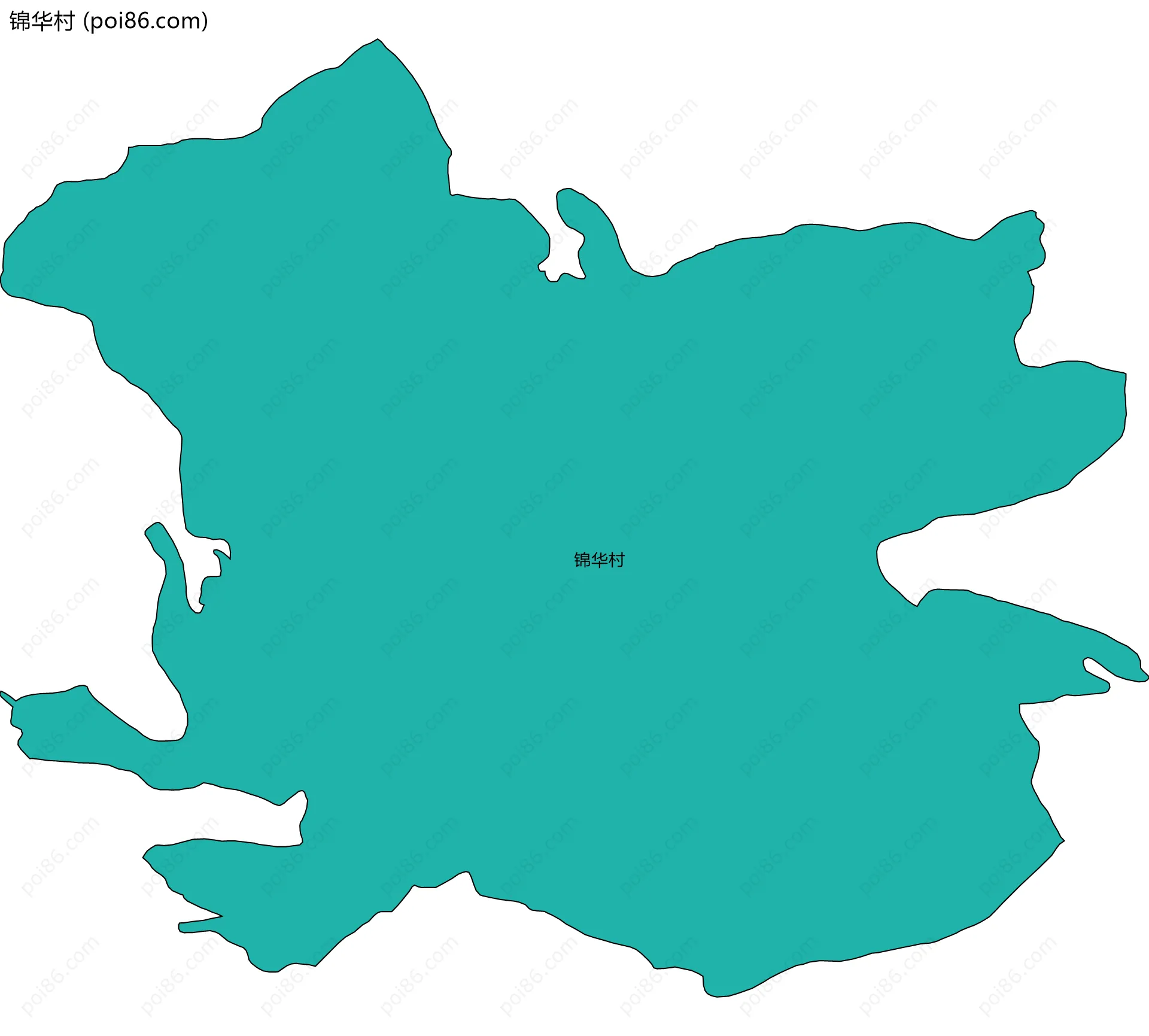 锦华村边界地图