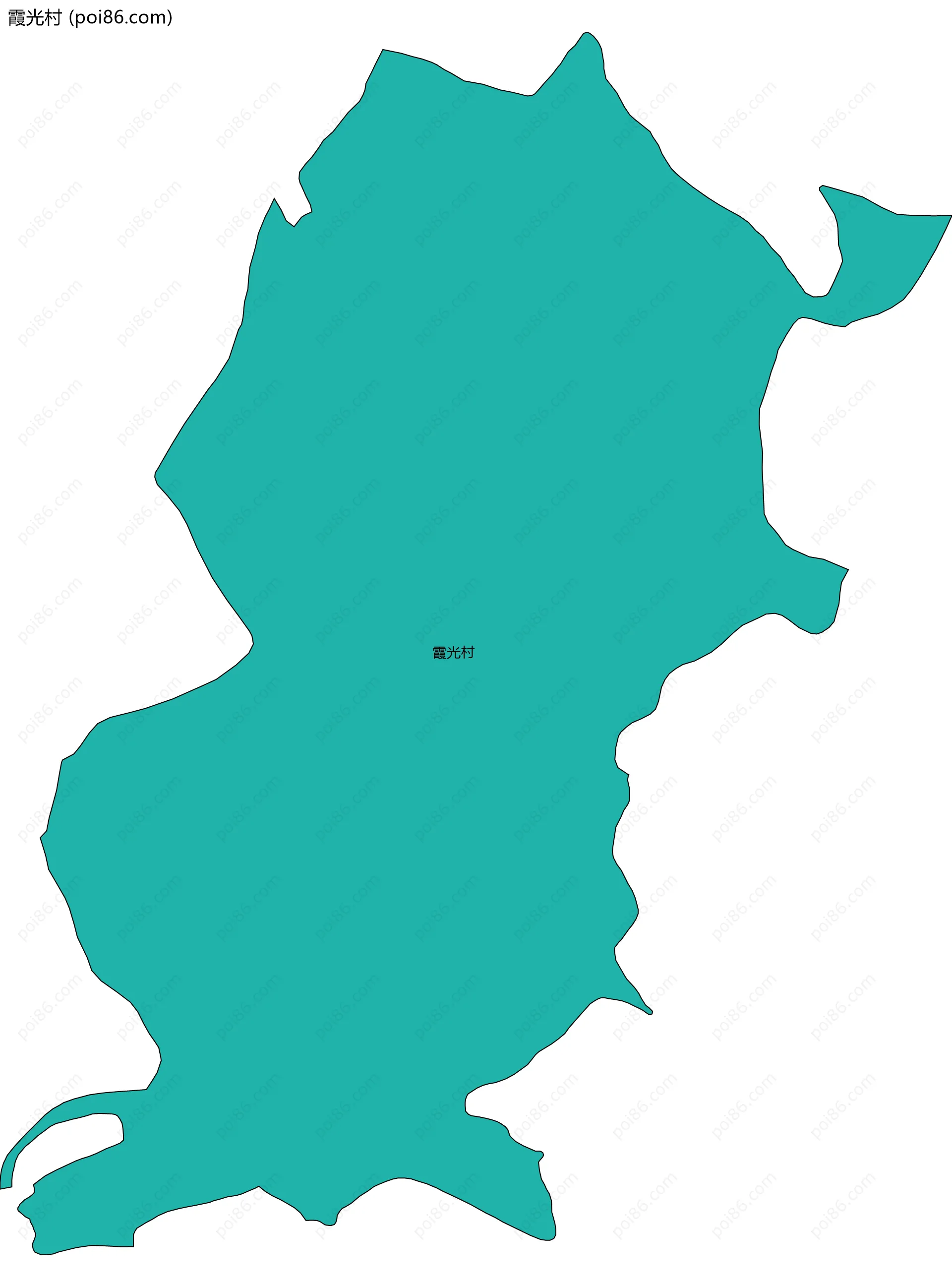 霞光村边界地图