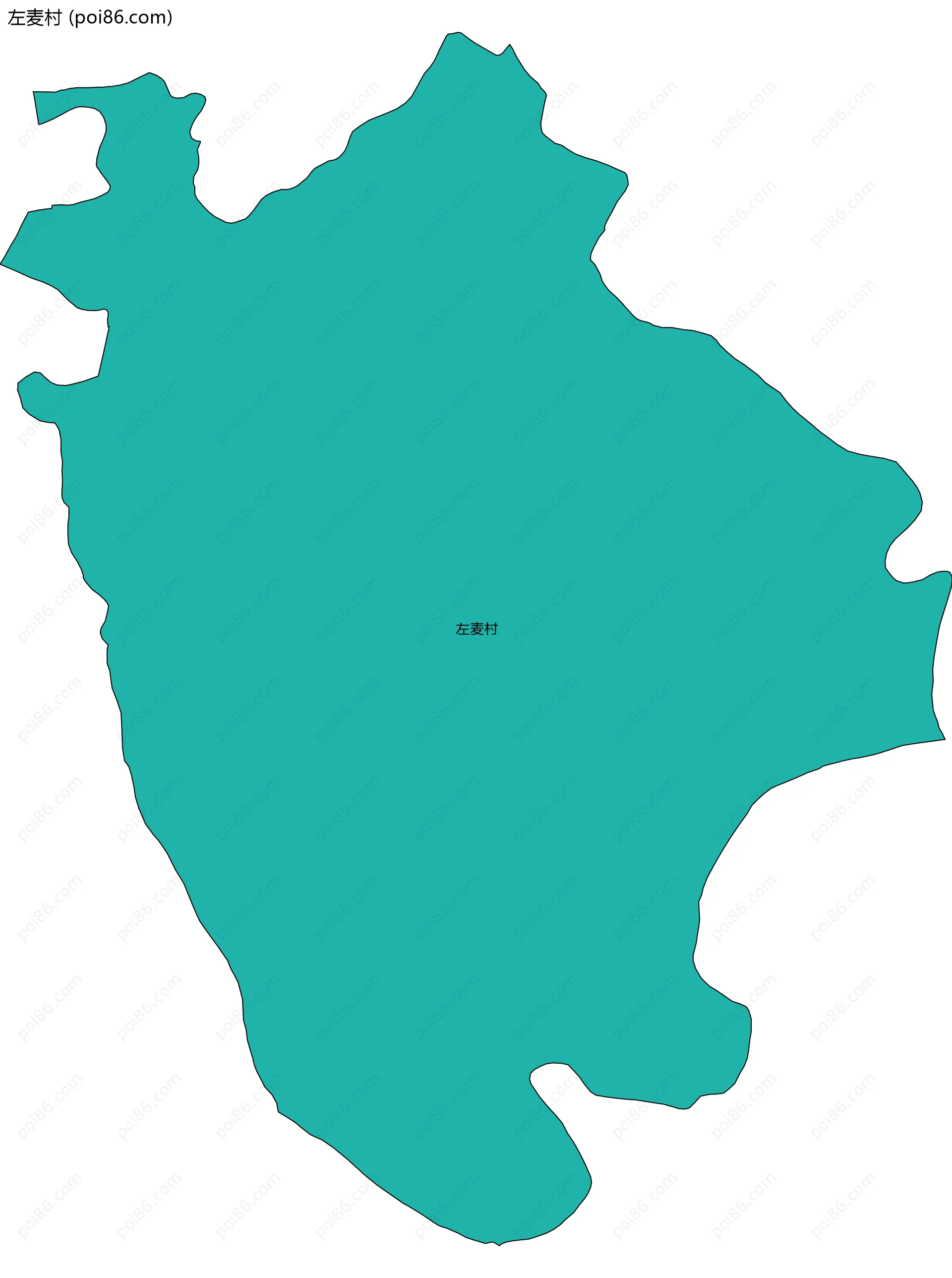 左麦村边界地图